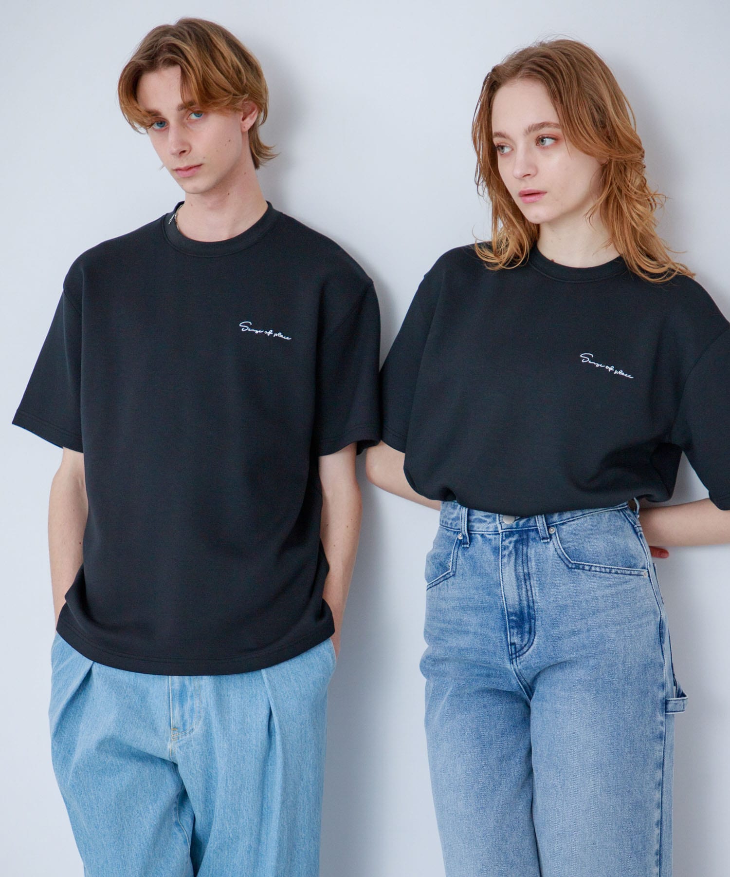 『一部WEB限定カラー』『ユニセックス』シシュウダンボールポンチショートスリーブTシャツ BLACK M