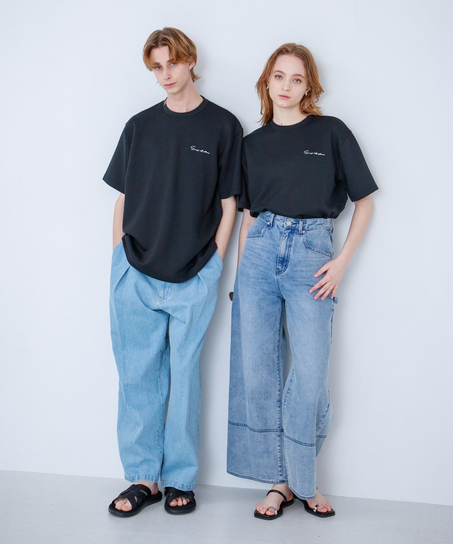 『一部WEB限定カラー』『ユニセックス』シシュウダンボールポンチショートスリーブTシャツ BLACK M