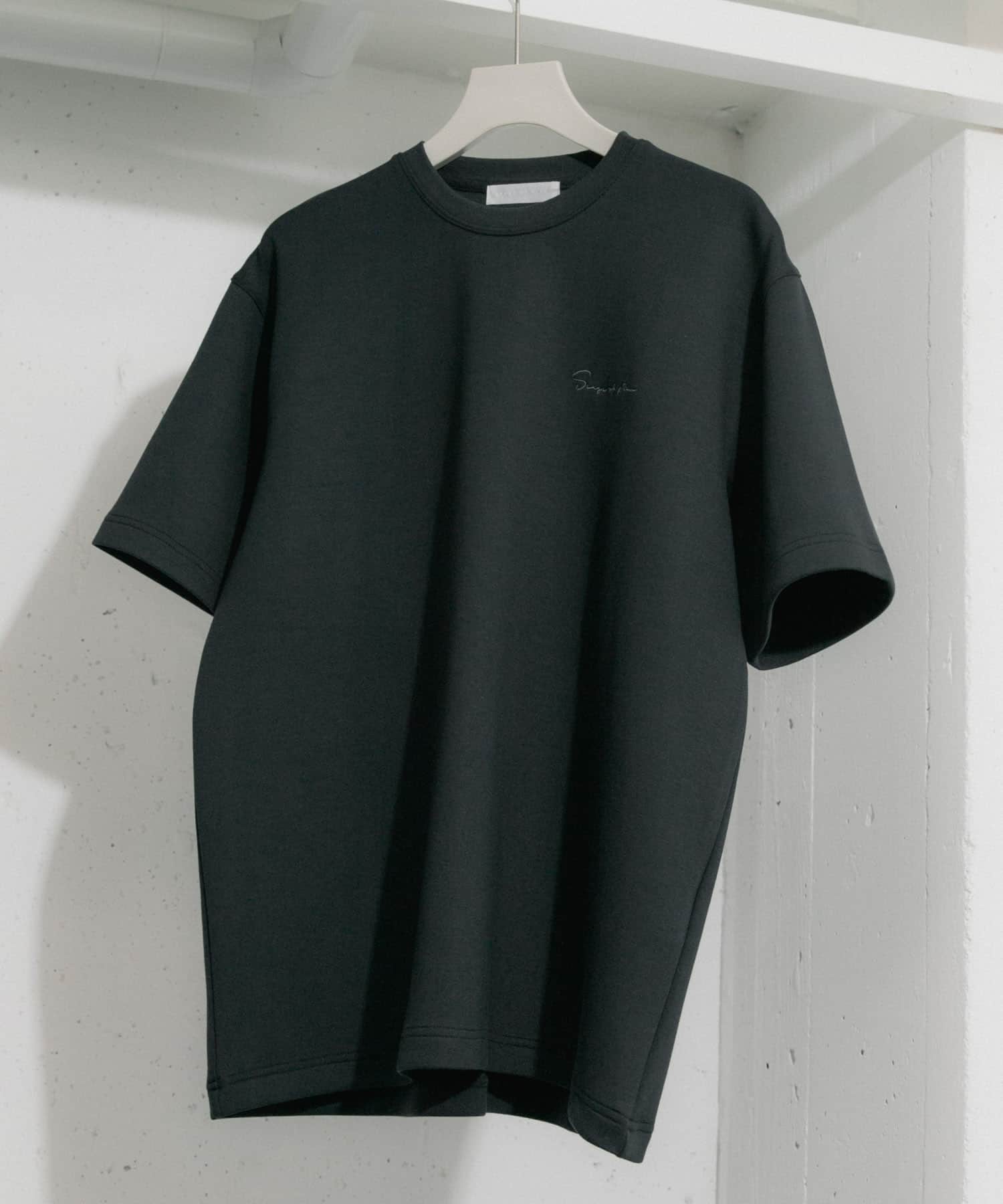 『一部WEB限定カラー』『ユニセックス』シシュウダンボールポンチショートスリーブTシャツ BLK×BLK L