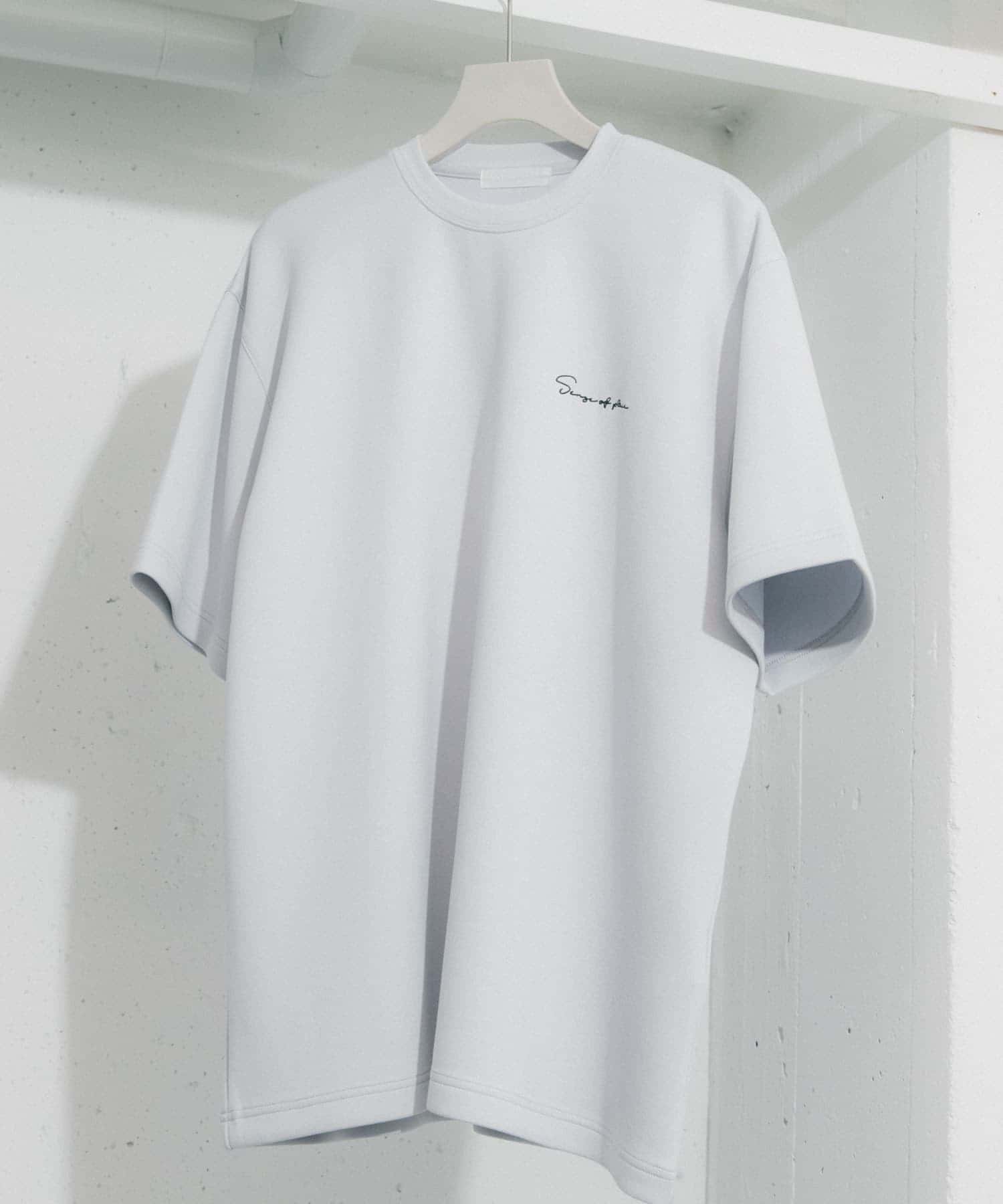 『一部WEB限定カラー』『ユニセックス』シシュウダンボールポンチショートスリーブTシャツ L.GRAY M