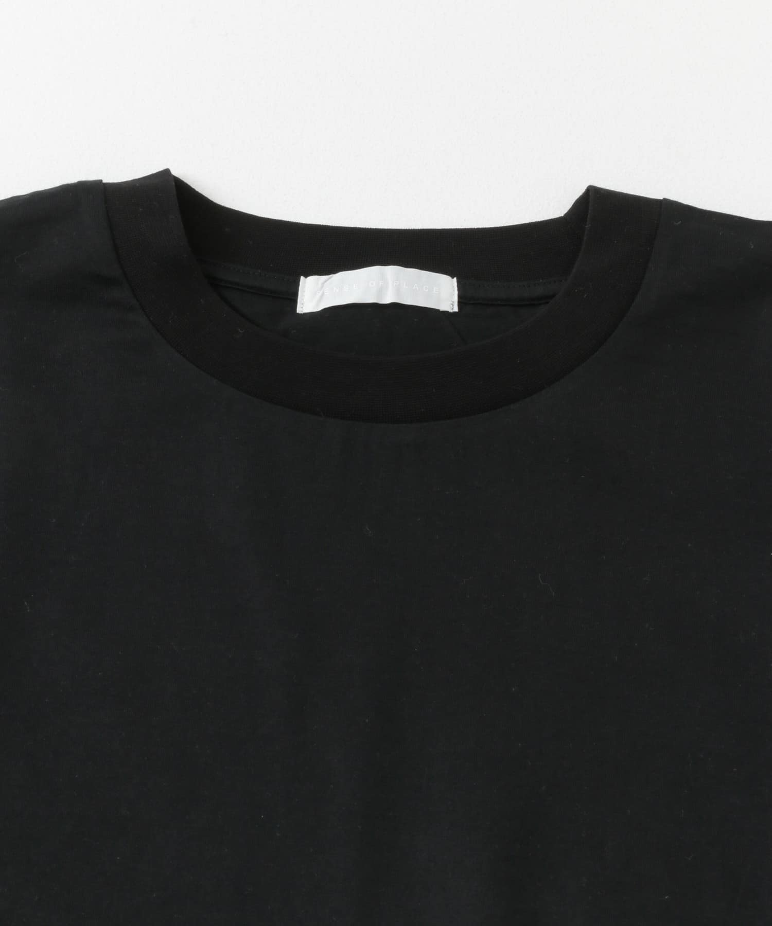 シルケットTシャツ(5分袖) BLACK S