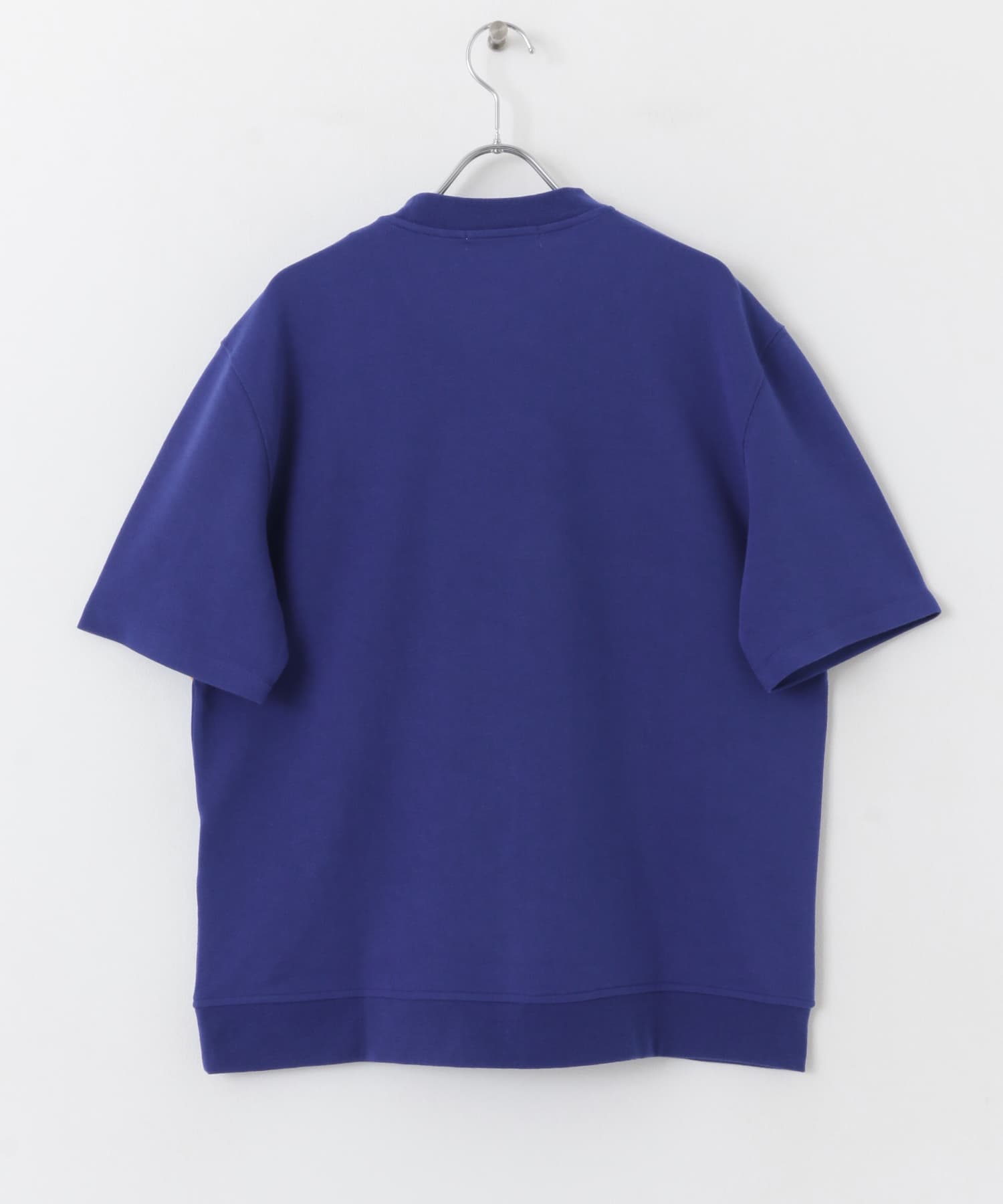 ブロックドデザインTシャツ(5分袖) BLU×YEL M