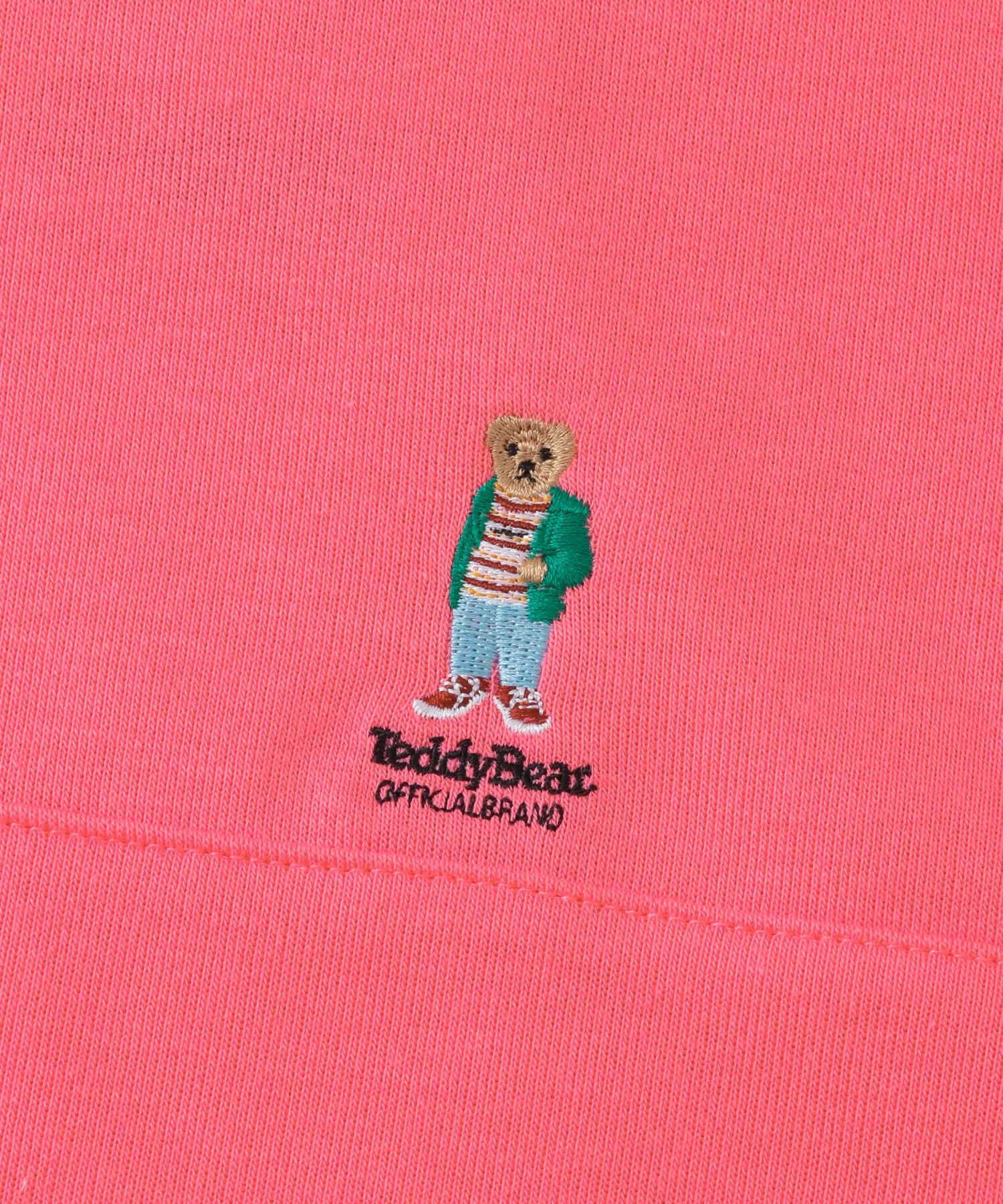 『別注』TeddyBear×SENSE OF PLACE　テディベアハーフZIPスウェット PINK M