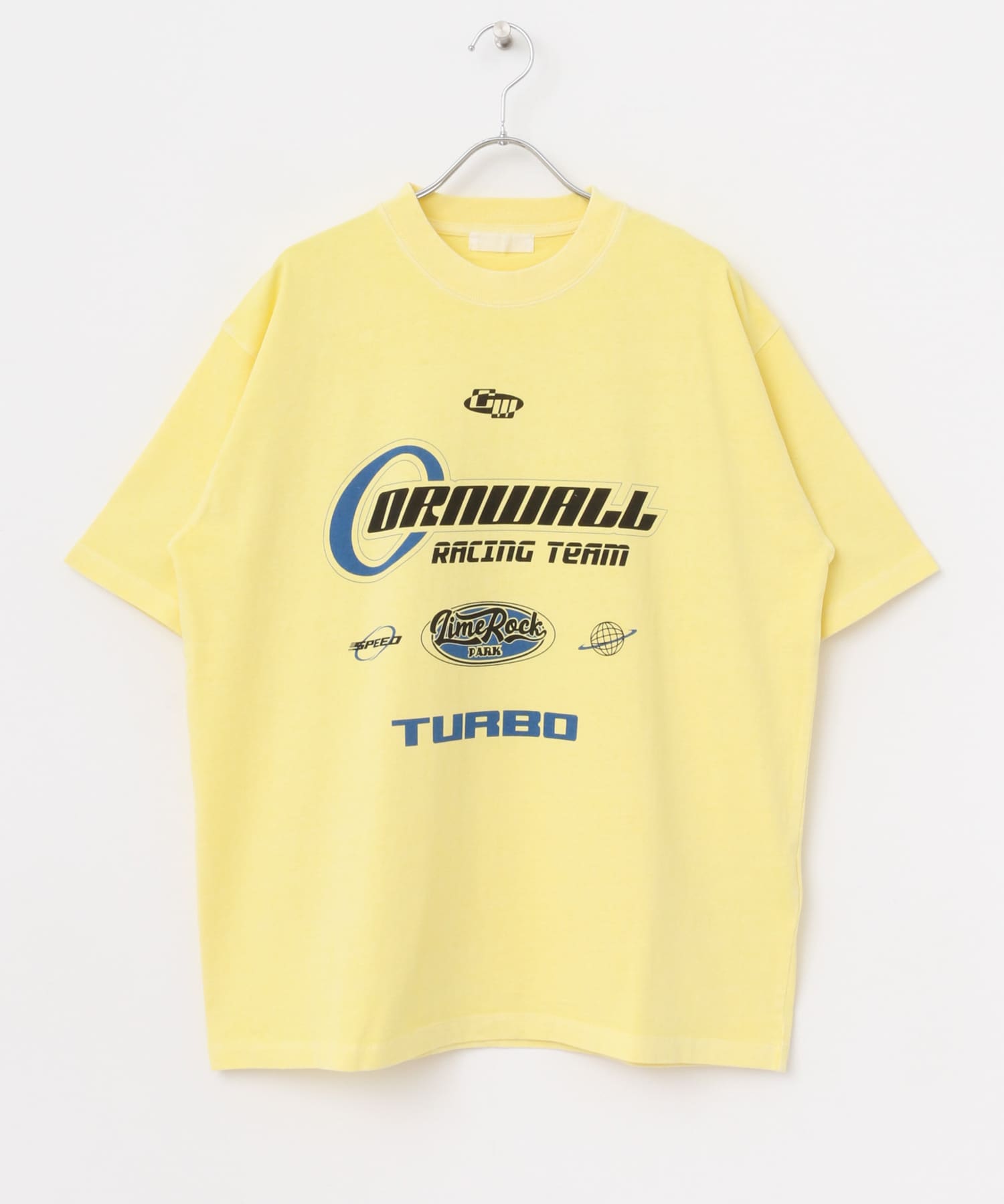 フェードロゴグラフィックTシャツ(5分袖) YELLOW M