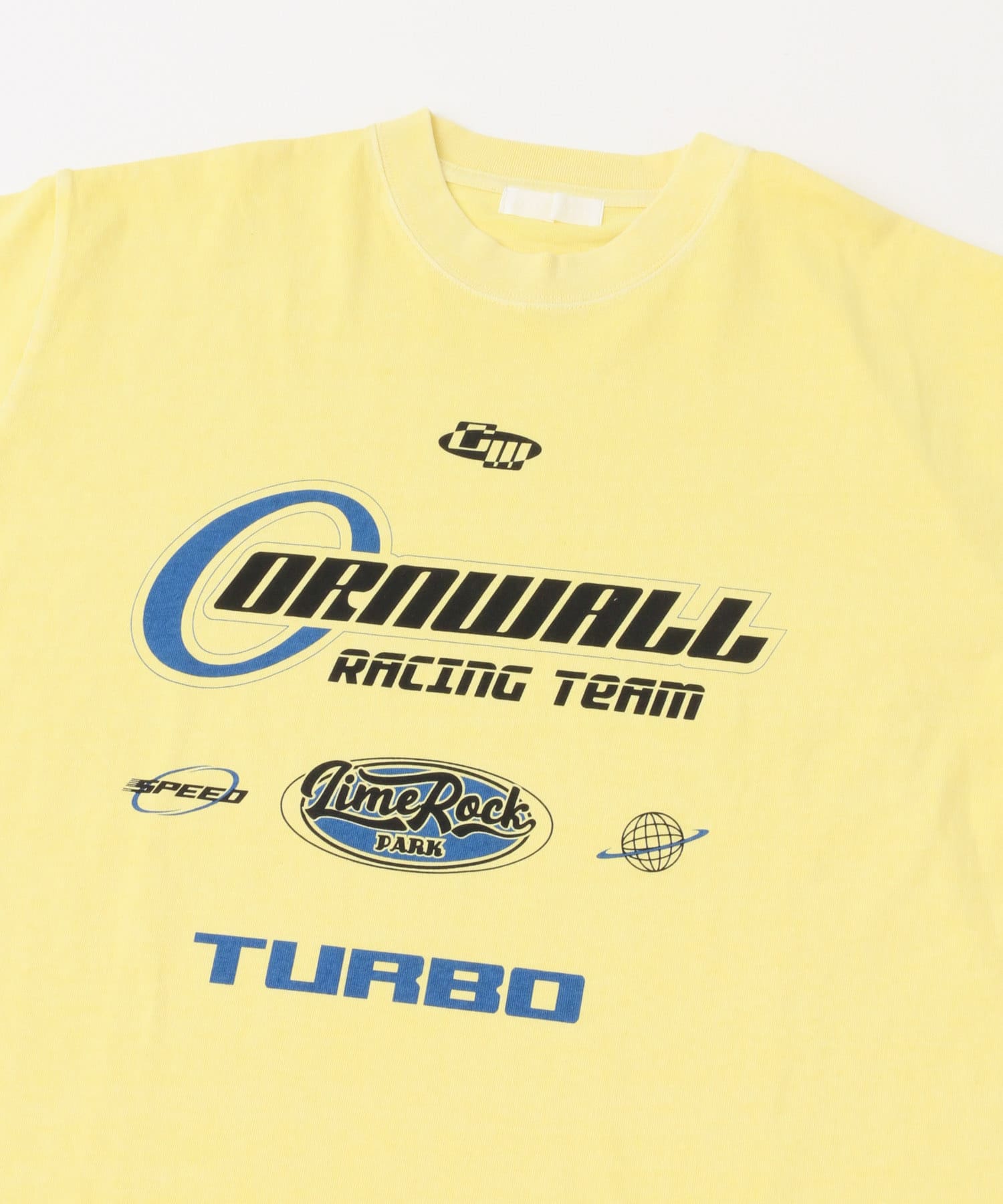 フェードロゴグラフィックTシャツ(5分袖) YELLOW M