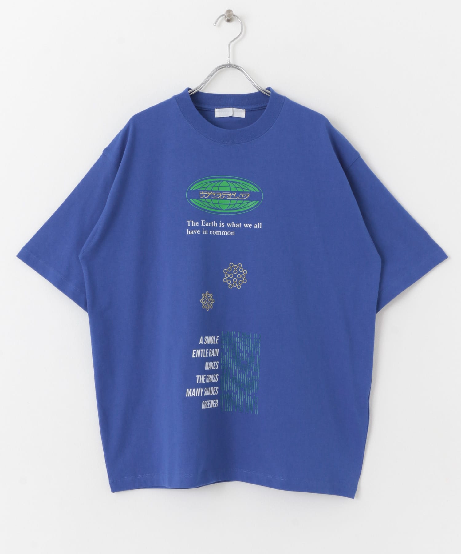 ロゴグラフィックTシャツ(5分袖) A ROYAL BLUE M