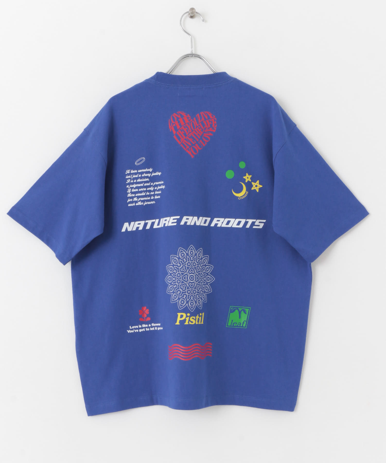 ロゴグラフィックTシャツ(5分袖) A ROYAL BLUE M