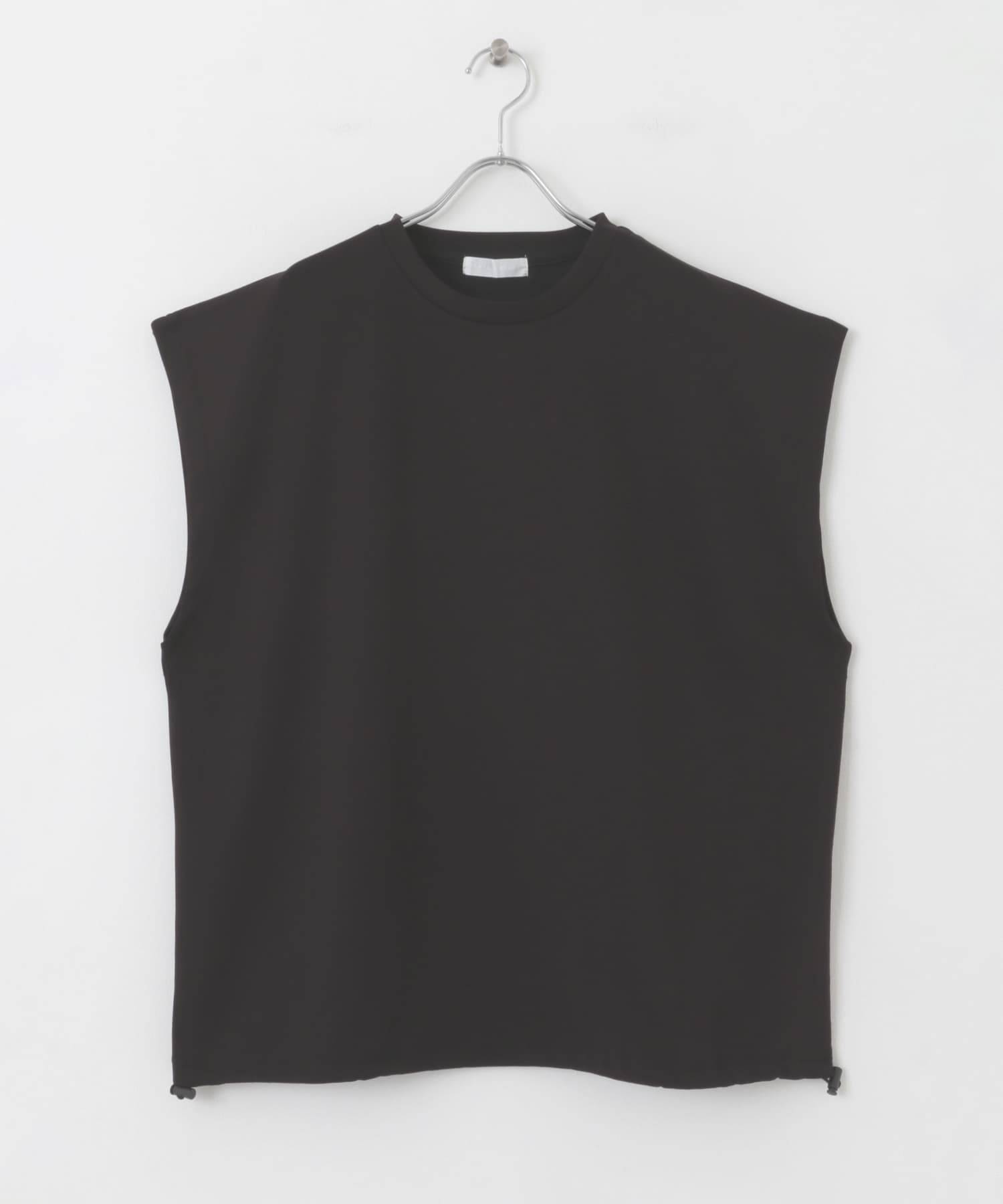 エクストラルーズドローコードノースリーブTシャツ BLACK M