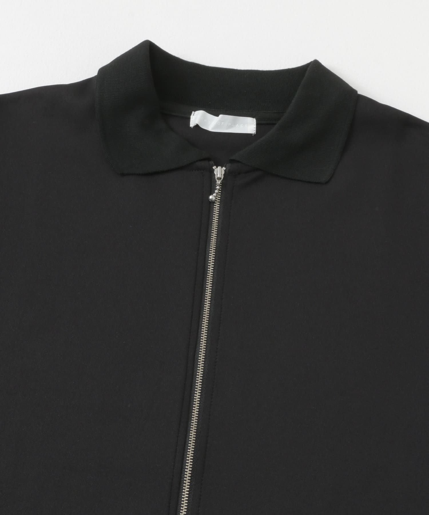 『ユニセックス』ZIPカーディガンTシャツ(5分袖) BLACK M