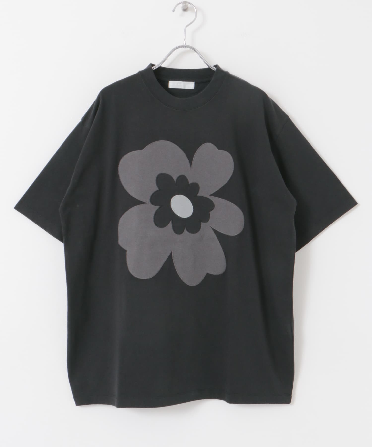 アップリケポップアートTシャツ BLACK M