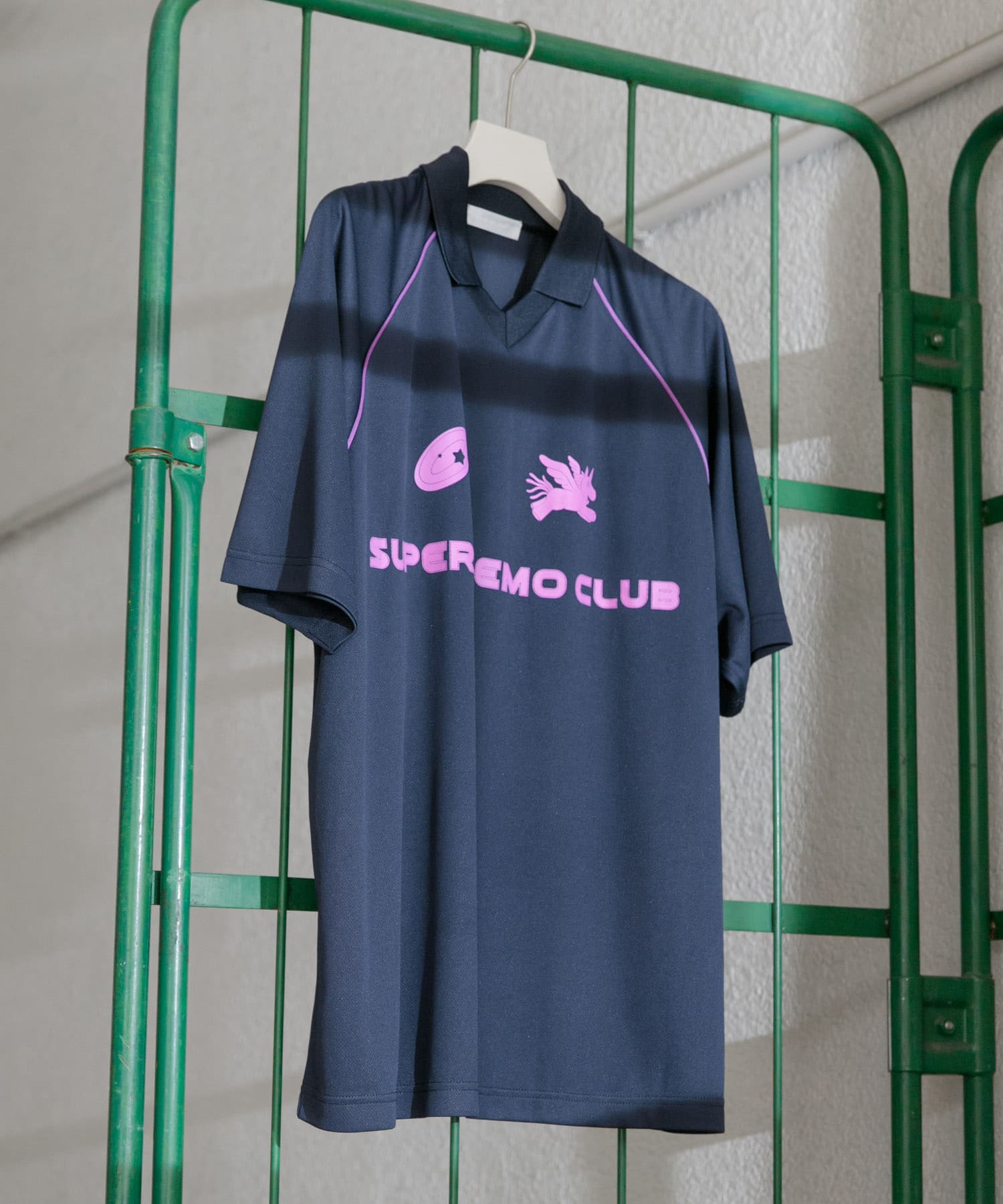『別注』SHUHEI KOKI×SENSE OF PLACE　ゲームシャツ NAVY M