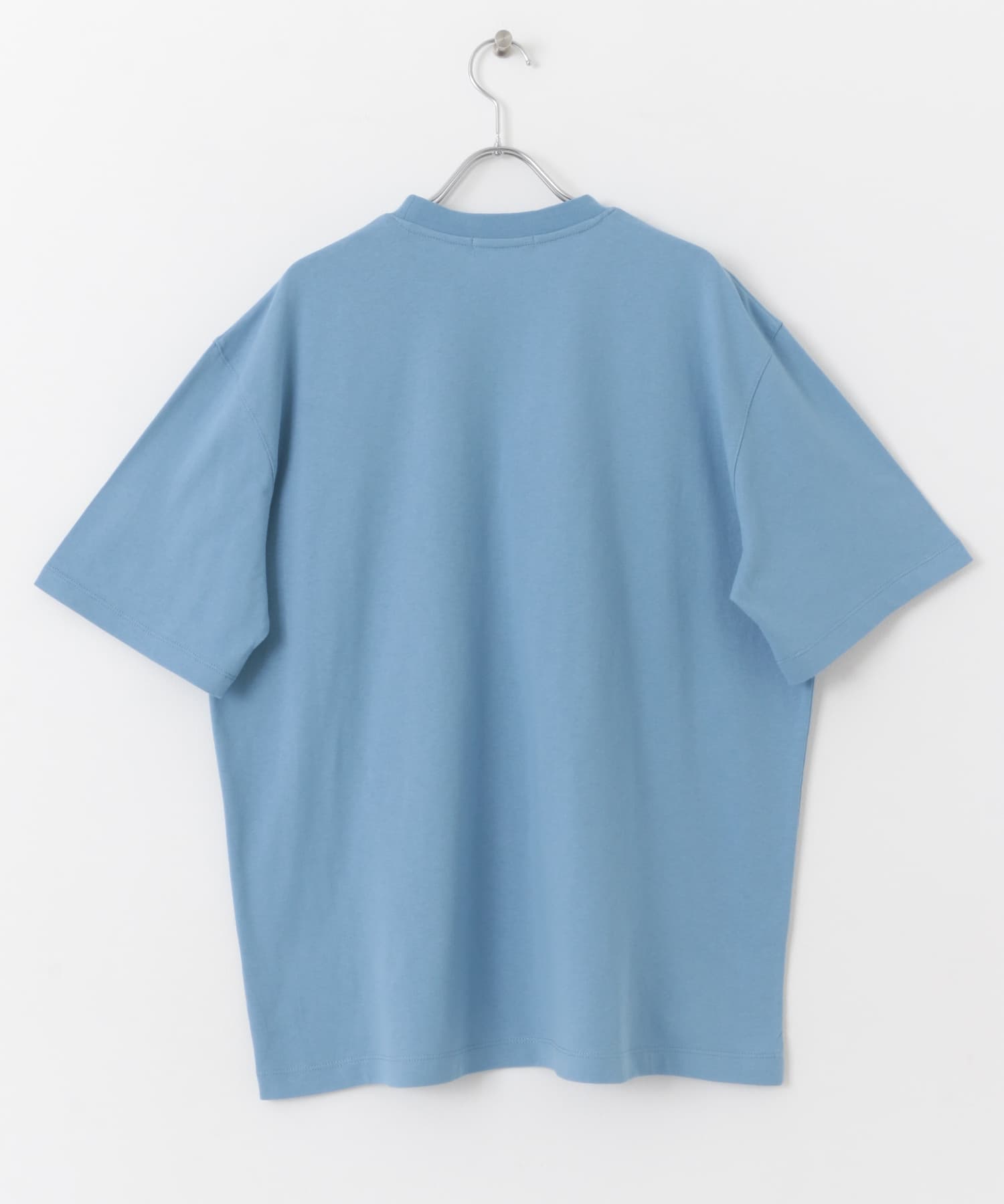 キャットグラフィックプリントTシャツ A L.BLUE M