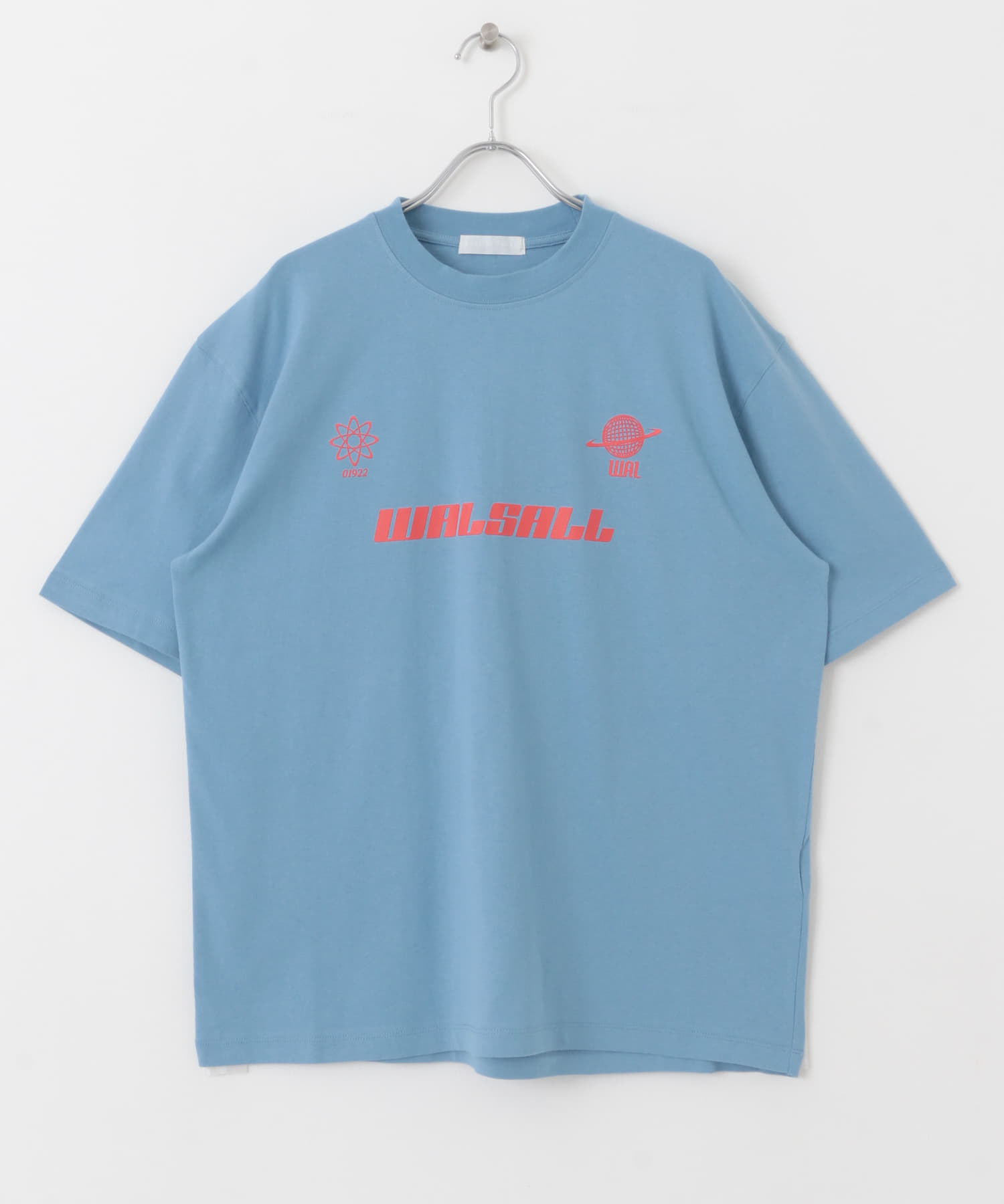 サッカーゲームグラフィックTシャツ(5分袖) L.BLUE M