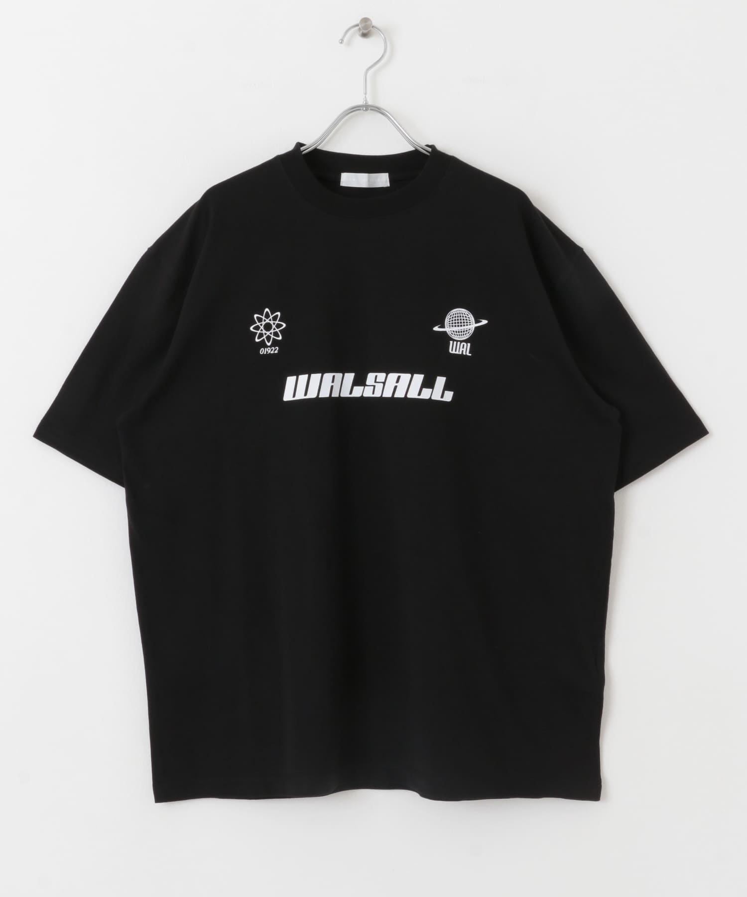 サッカーゲームグラフィックTシャツ(5分袖) BLACK M