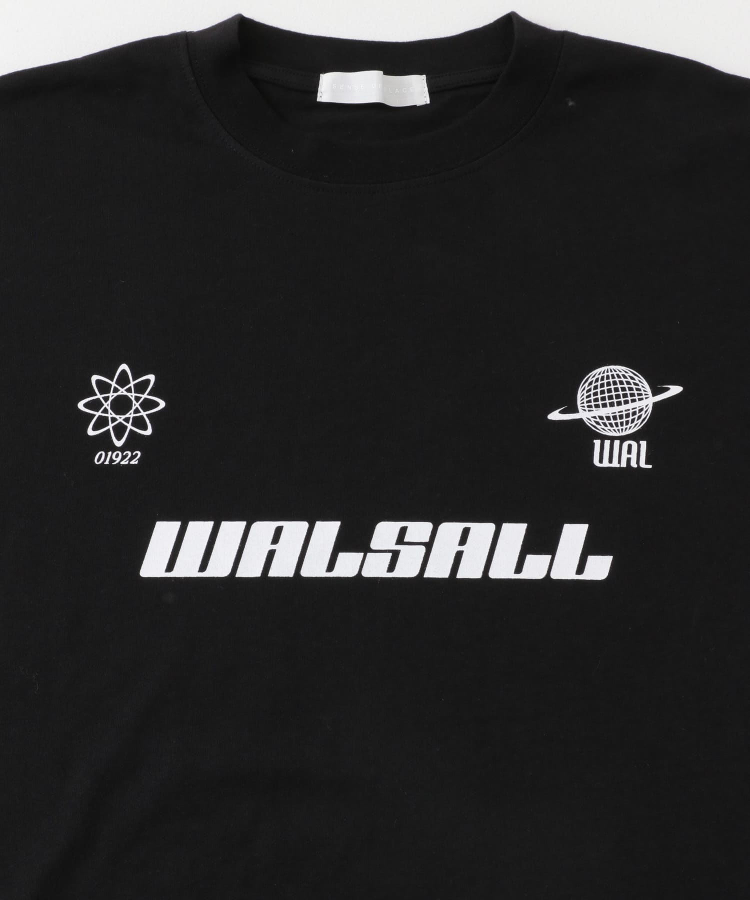 サッカーゲームグラフィックTシャツ(5分袖) BLACK M