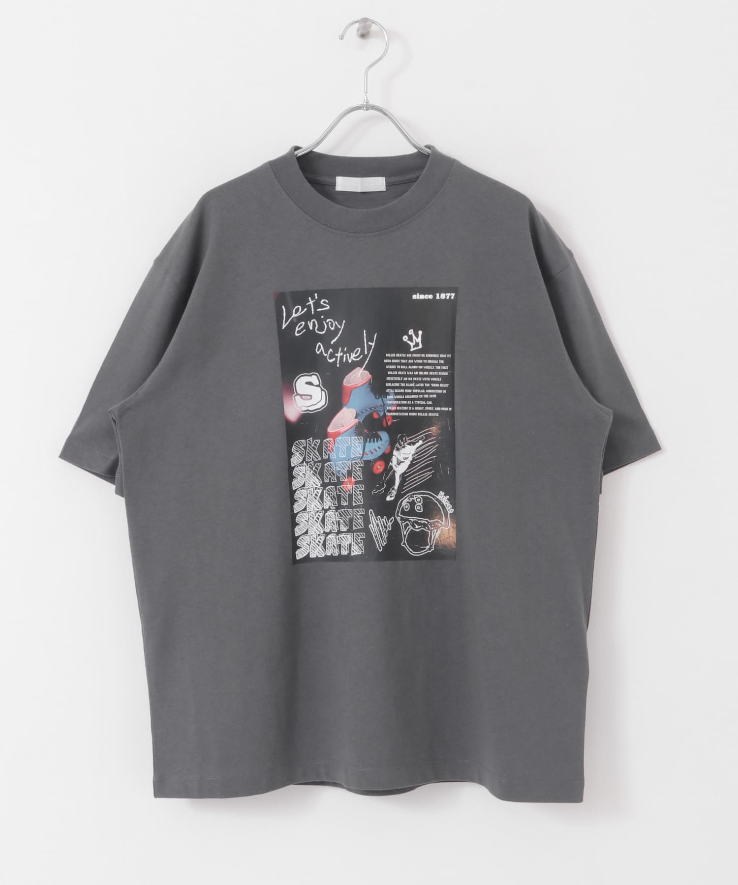 フォトグラフィックTシャツ A CHARCOAL M