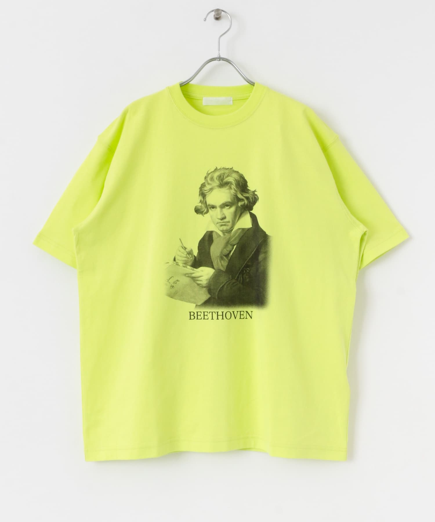 ヴィンテージライクTシャツ(ベートーヴェン) YELLOW M