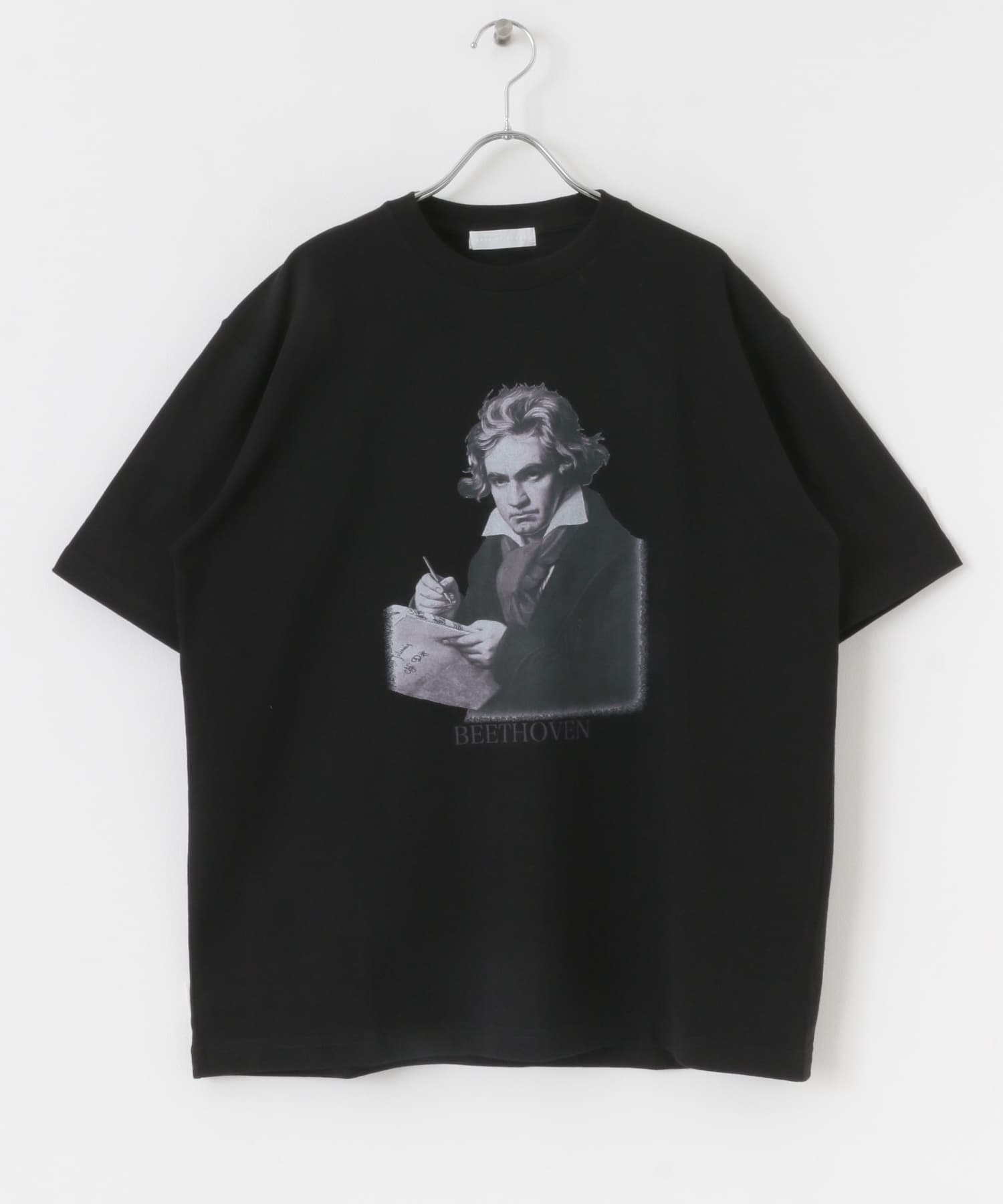 ヴィンテージライクTシャツ(ベートーヴェン) BLACK M