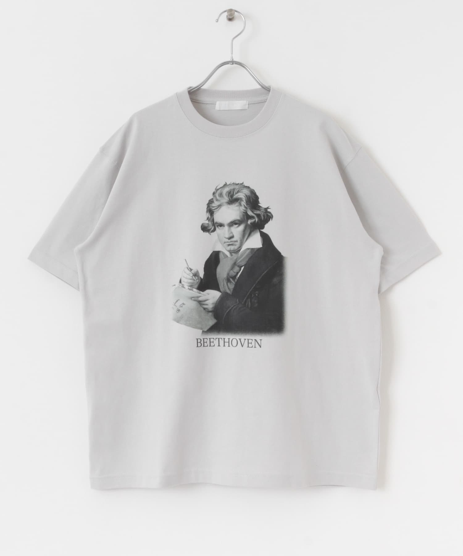 ヴィンテージライクTシャツ(ベートーヴェン) L.GRAY M