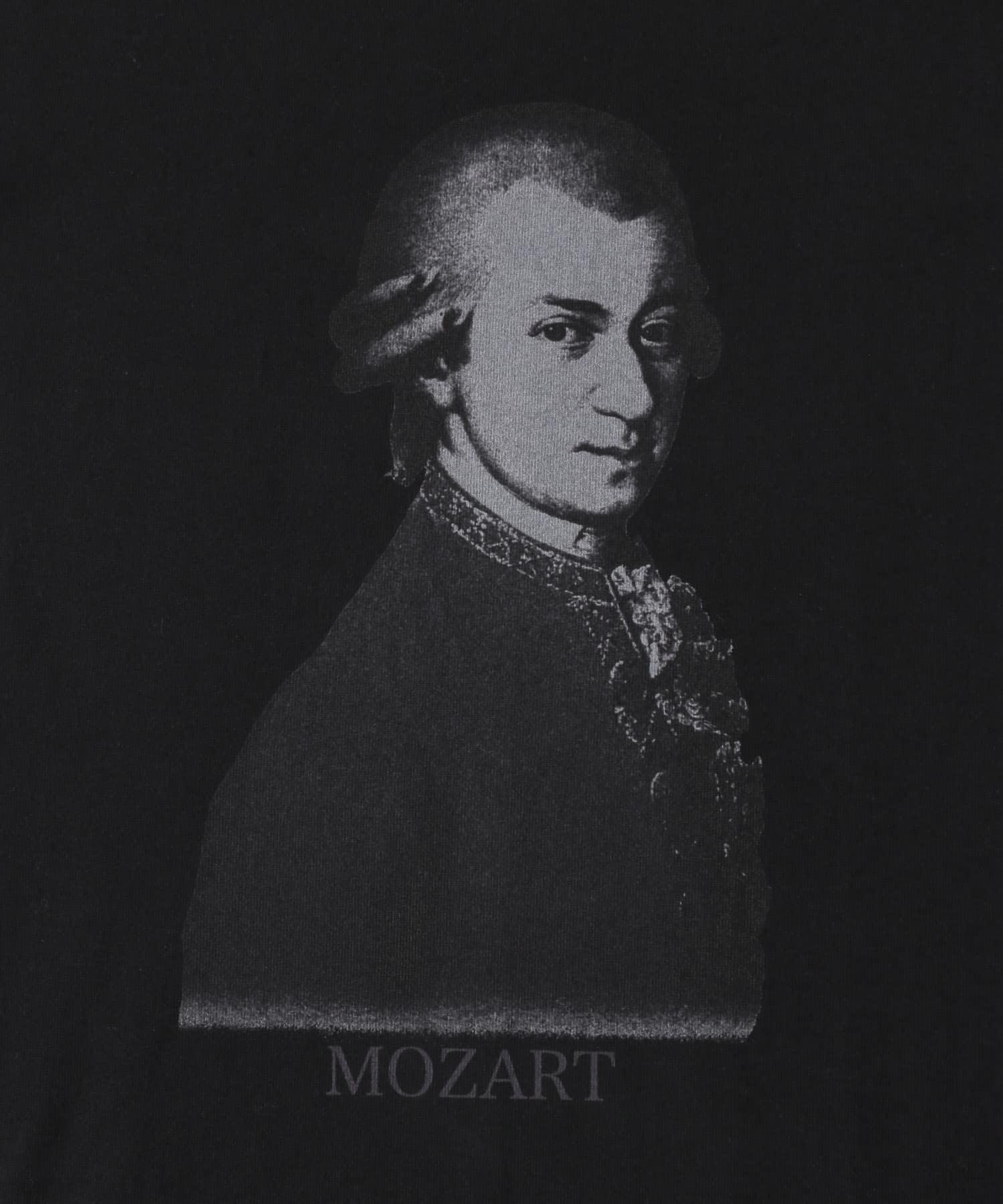 ヴィンテージライクTシャツ(モーツァルト) BLACK M