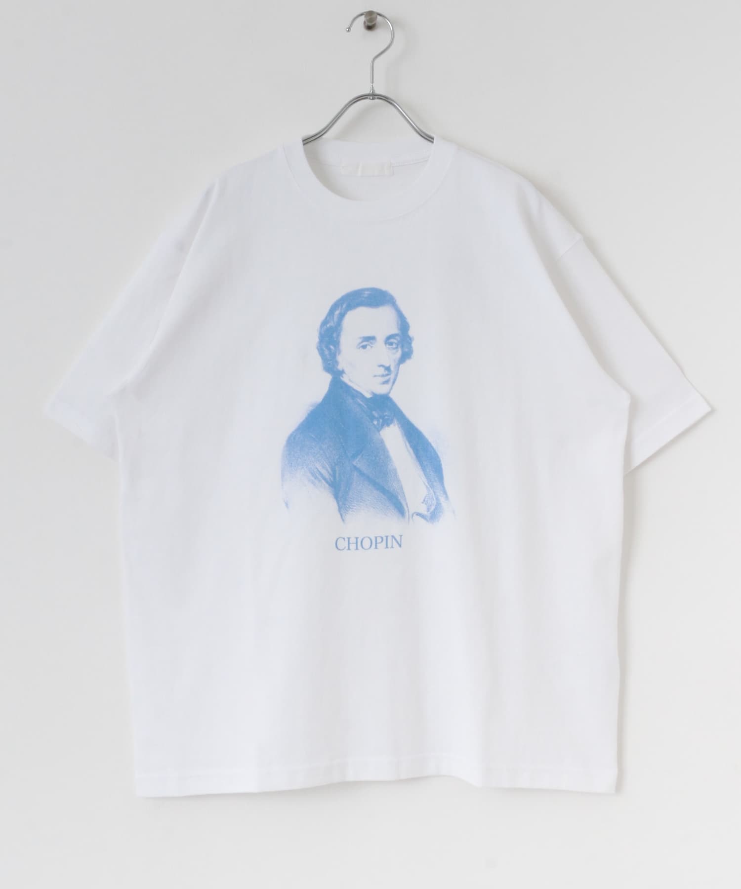 ヴィンテージライクTシャツ(ショパン) WHITE M