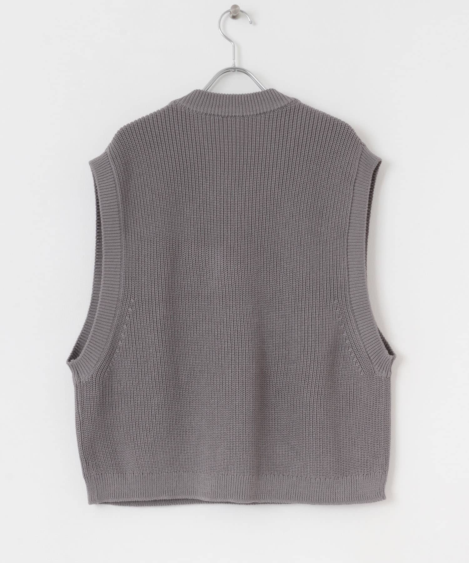 アゼアミクロップドニットベスト GRAY M