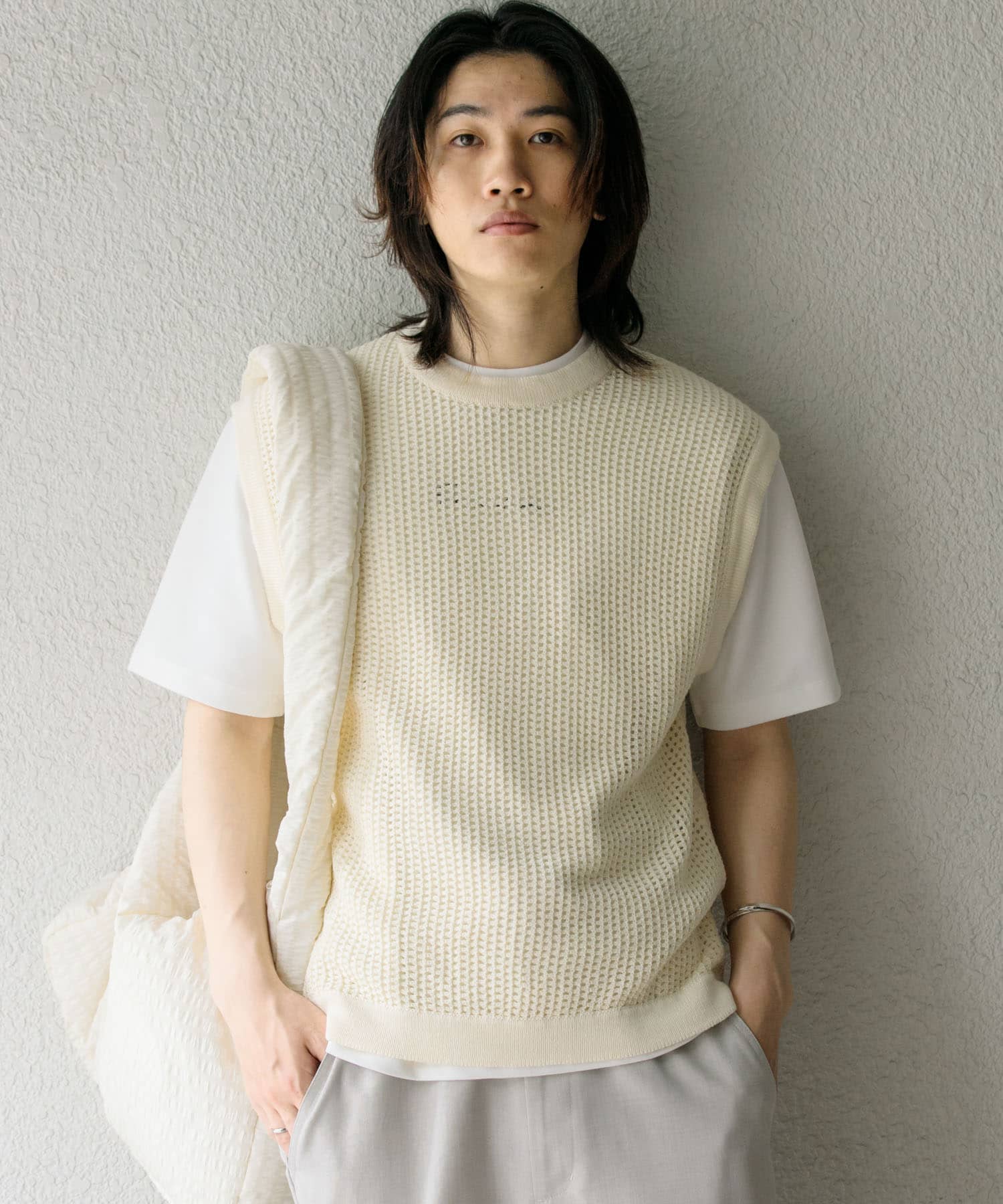 シアーメッシュニットベスト(M IVORY): トップス｜URBAN RESEARCH公式