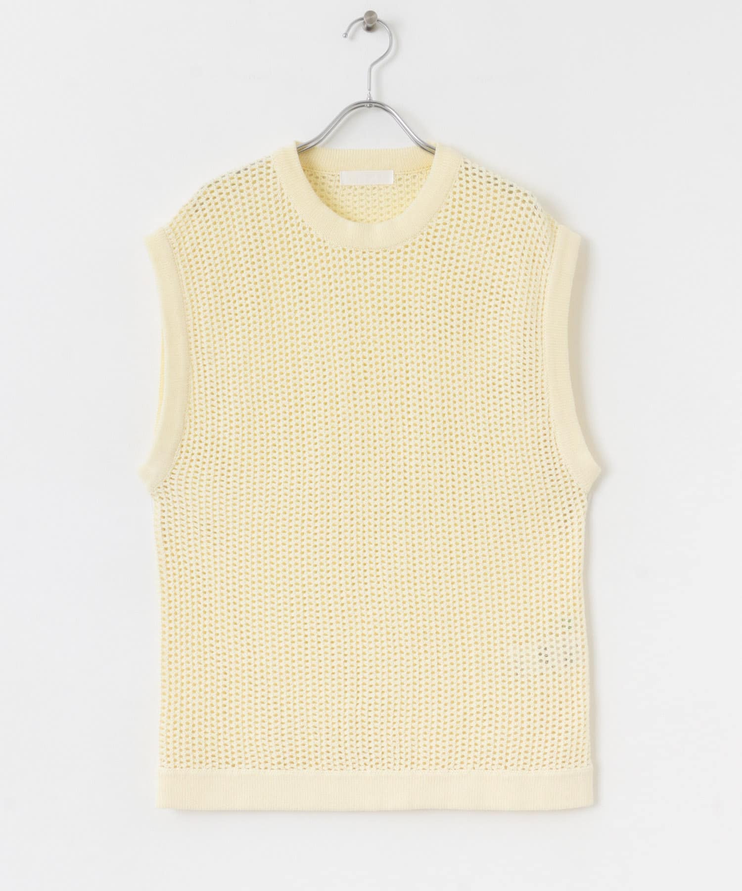 シアーメッシュニットベスト IVORY M