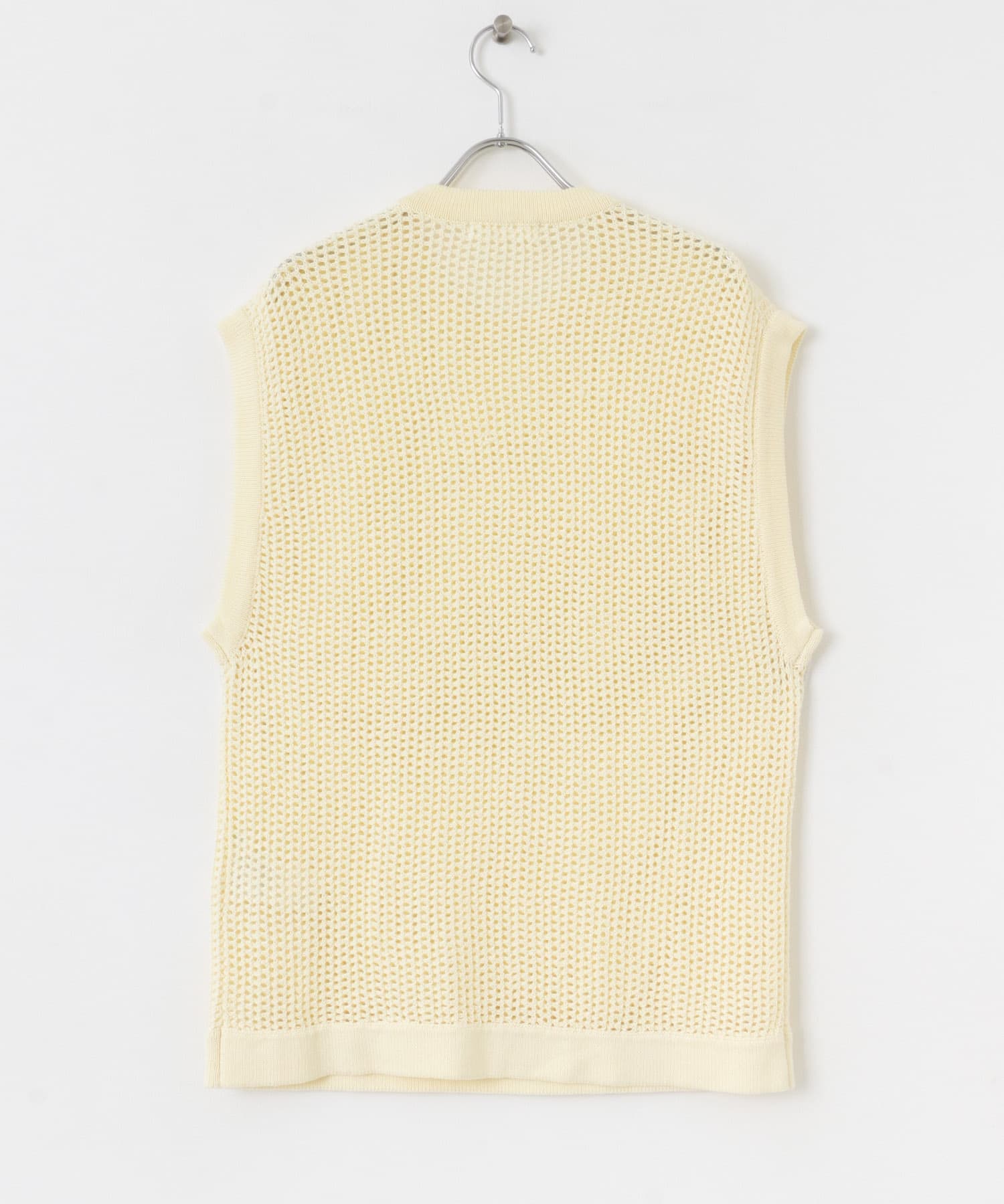 シアーメッシュニットベスト IVORY M