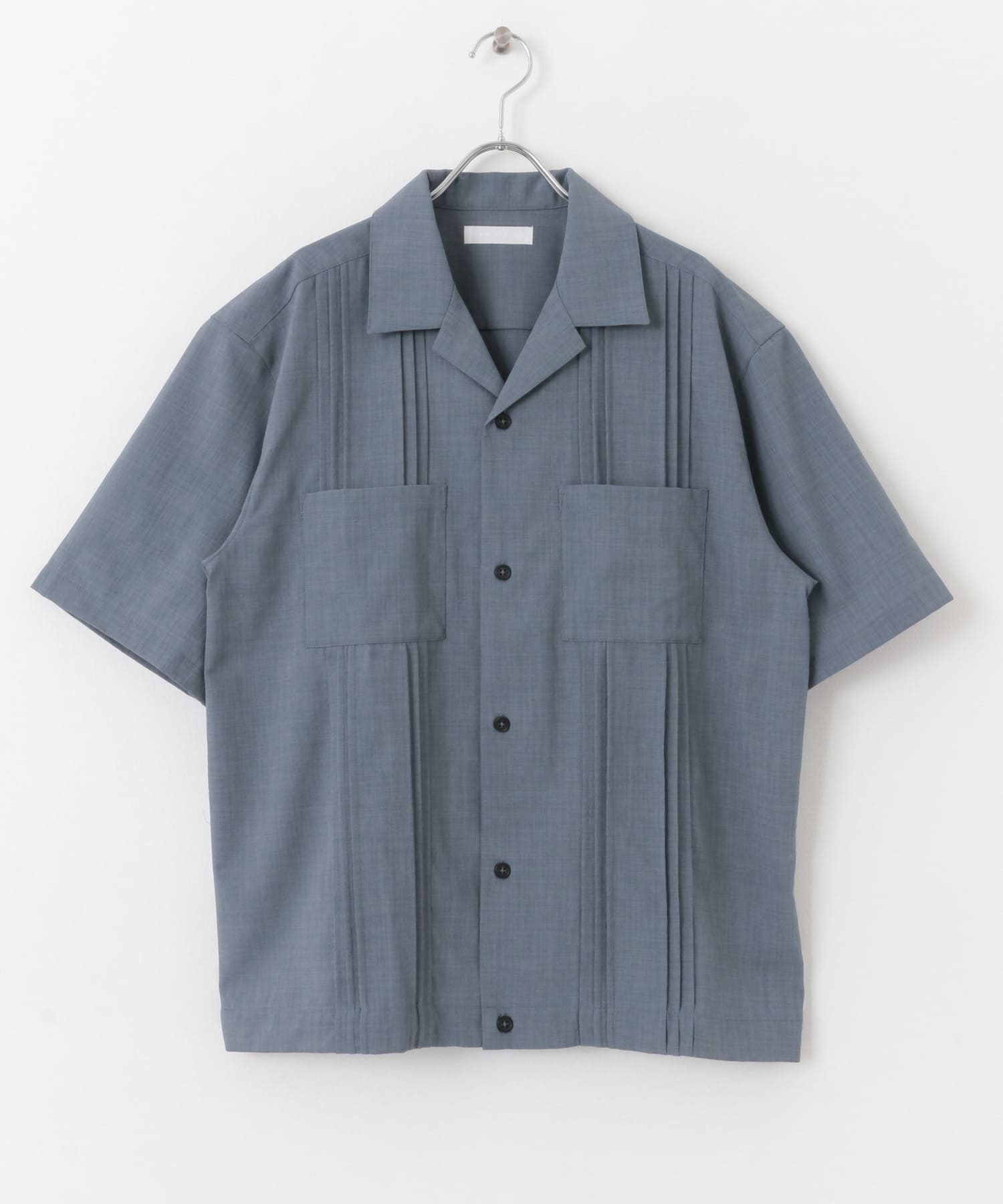 『セットアップ対応』 『UR TECH DRYLUXE』リネンライクキューバシャツ BLUE M