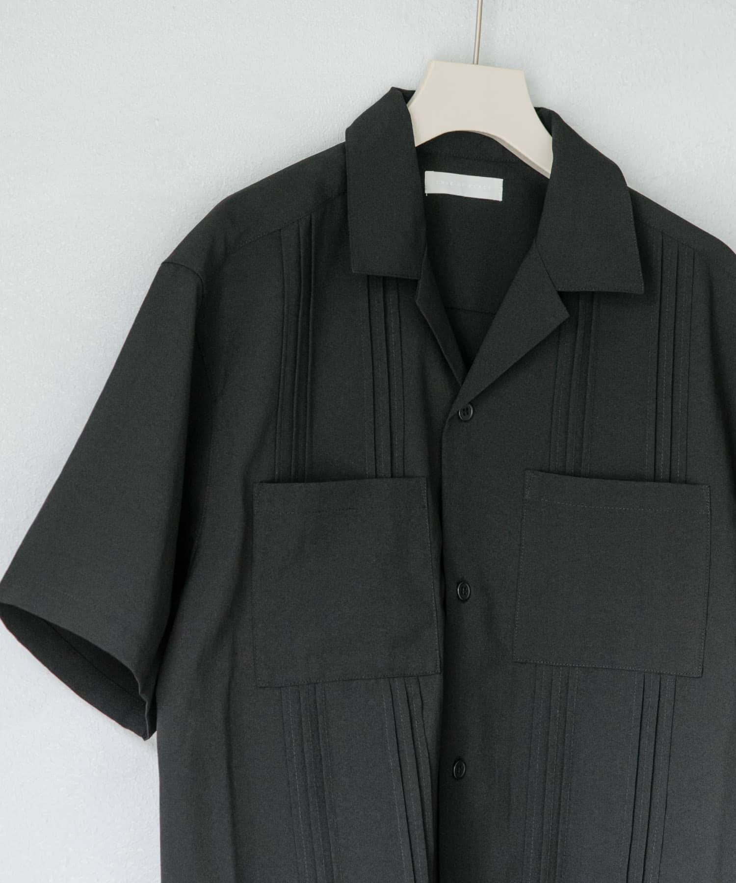 『セットアップ対応』 『UR TECH DRYLUXE』リネンライクキューバシャツ BLACK M