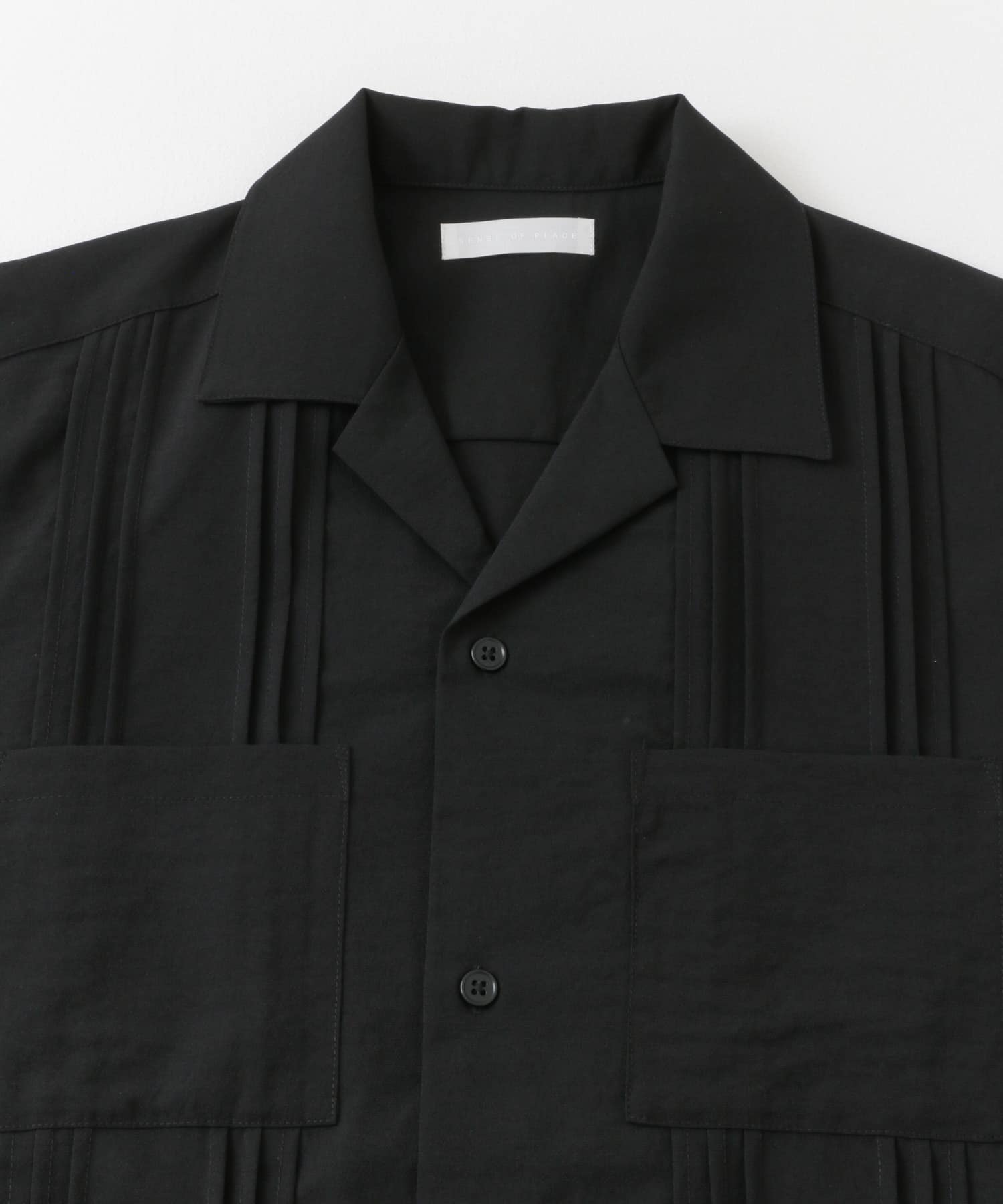 『セットアップ対応』 『UR TECH DRYLUXE』リネンライクキューバシャツ BLACK M