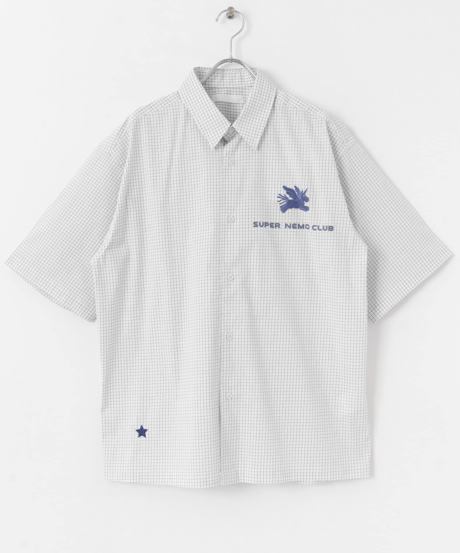 『別注』SHUHEI KOKI×SENSE OF PLACE　チェックシャツ WHITE M