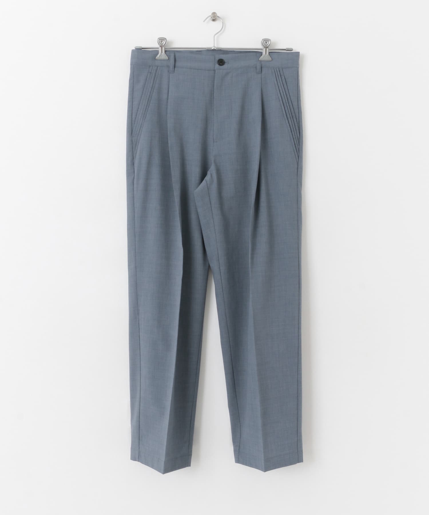 『セットアップ対応』 『UR TECH DRYLUXE』リネンライクテーパードパンツ BLUE M