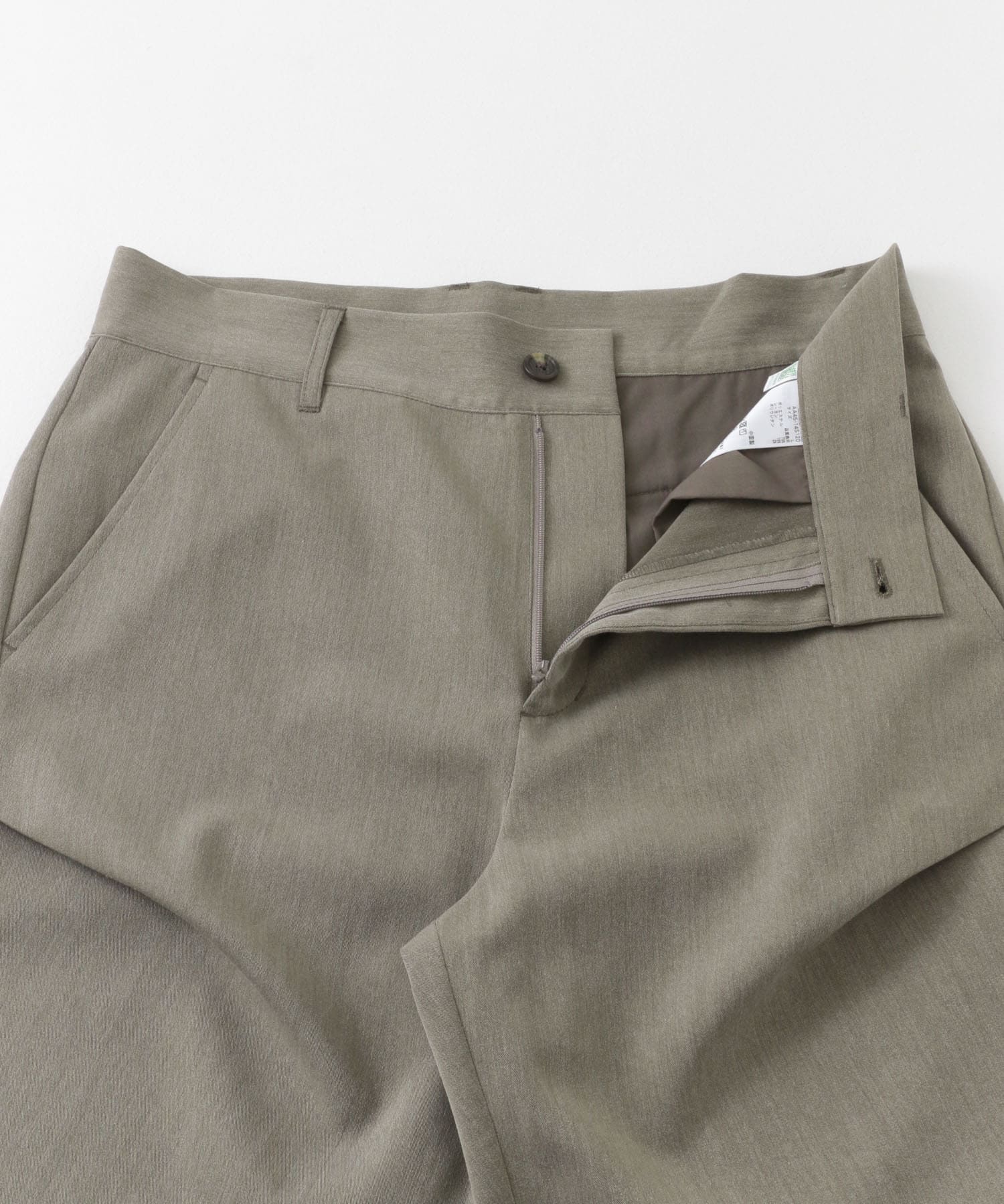 ランダムタックフレアパンツ KHAKI M