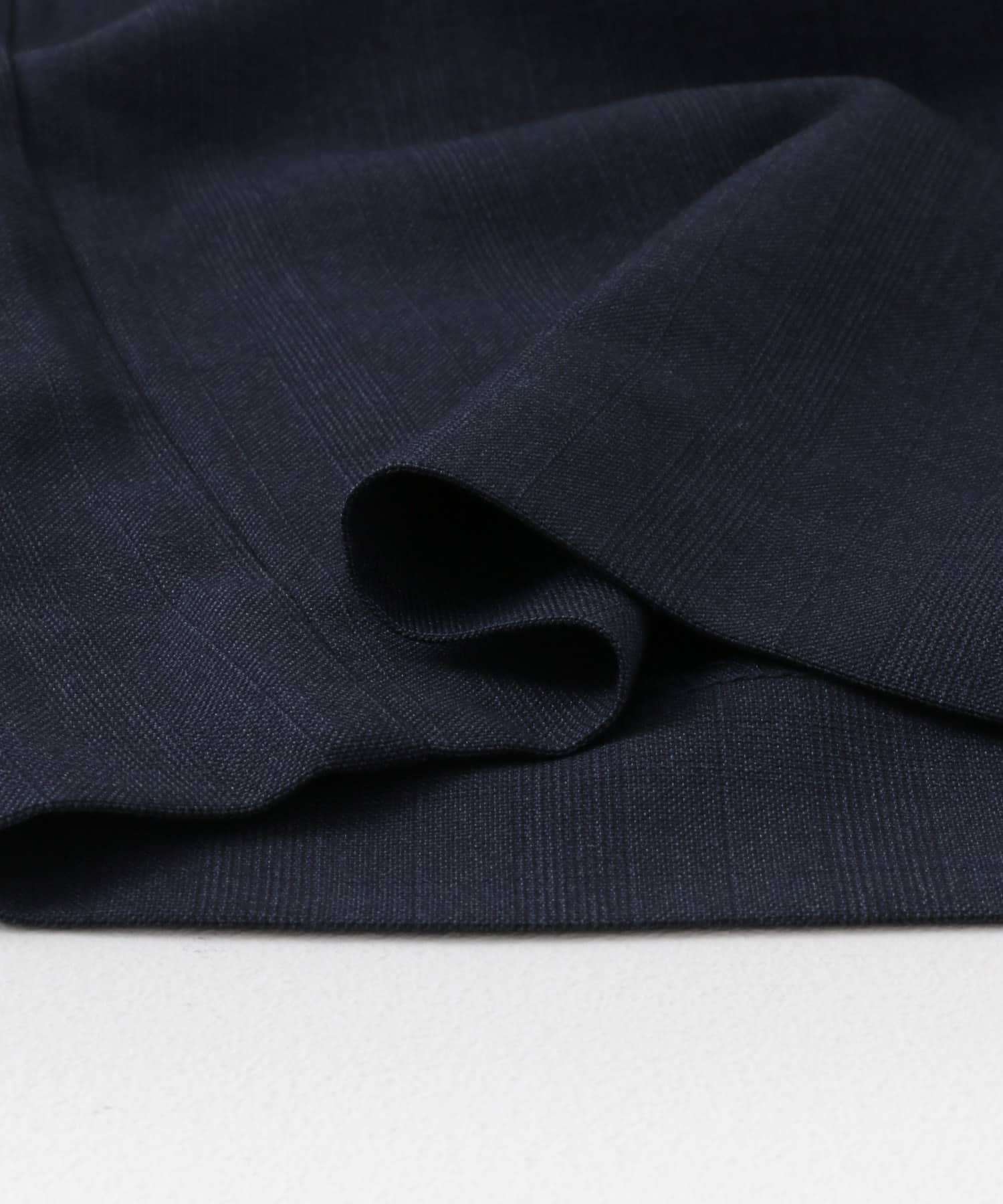 チェックワンタックワイドスラックス NAVY M