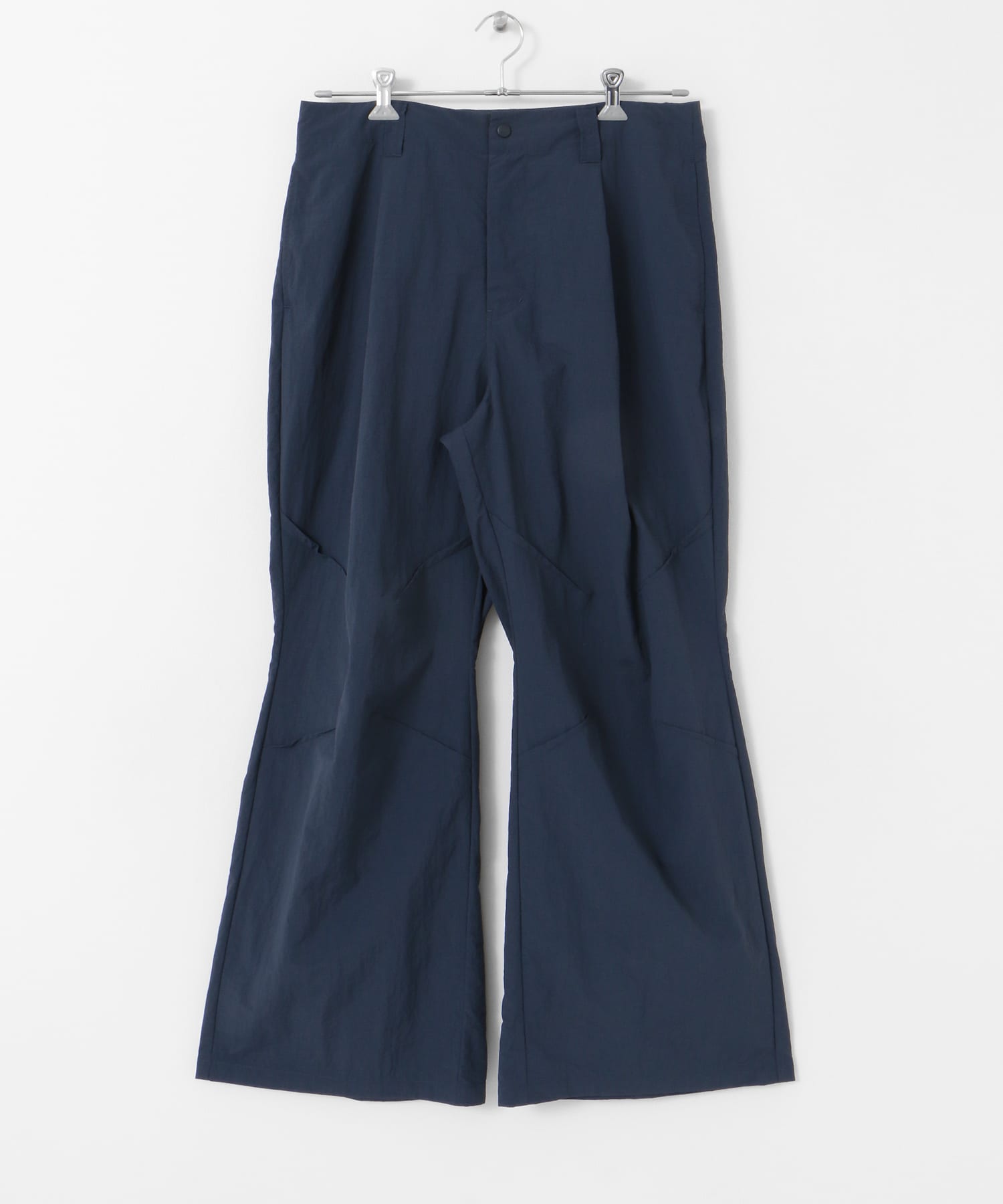『わたべ×SOP』ナイロンフレアワイドパンツ SMOKE BLUE M