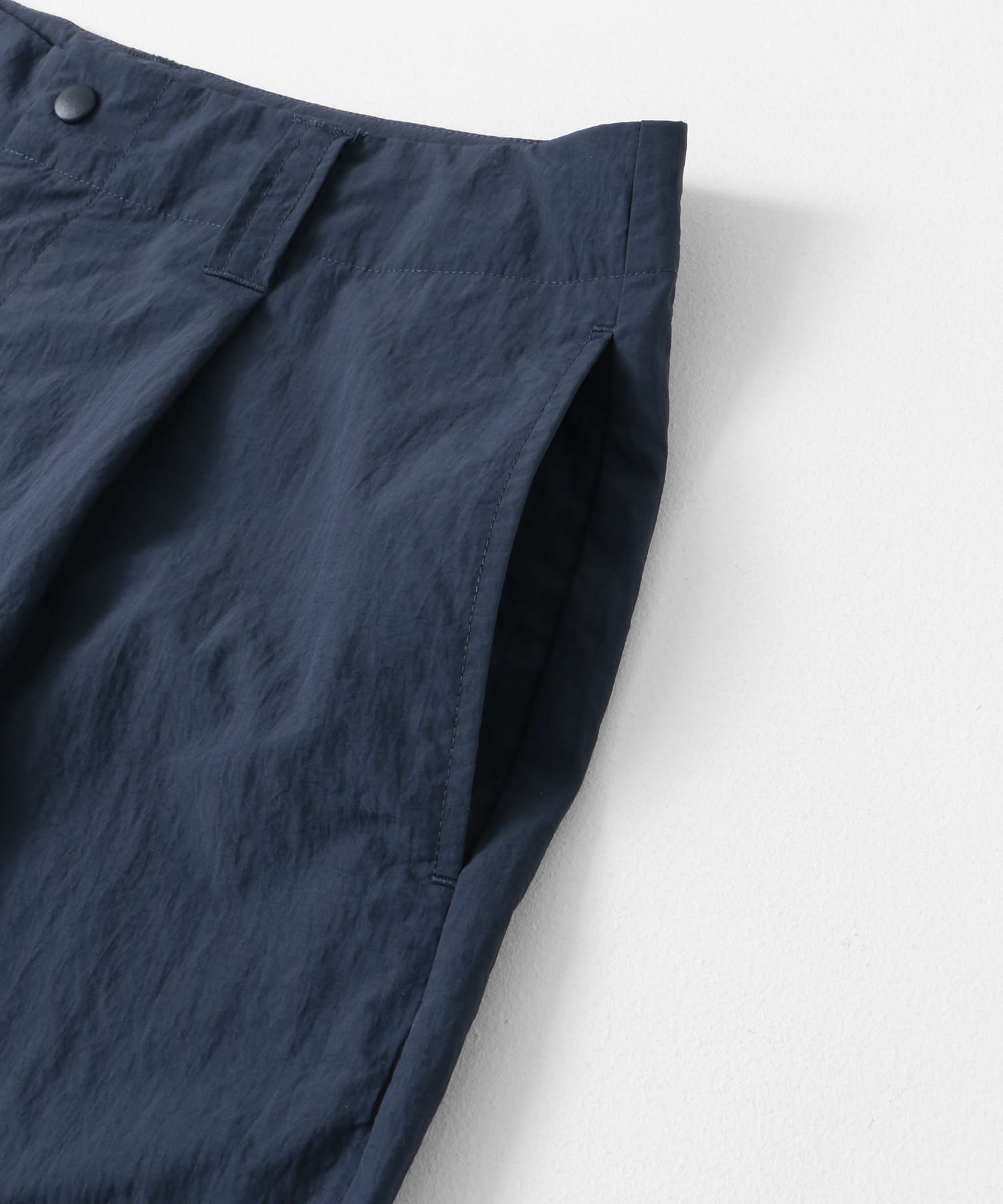 『わたべ×SOP』ナイロンフレアワイドパンツ SMOKE BLUE M