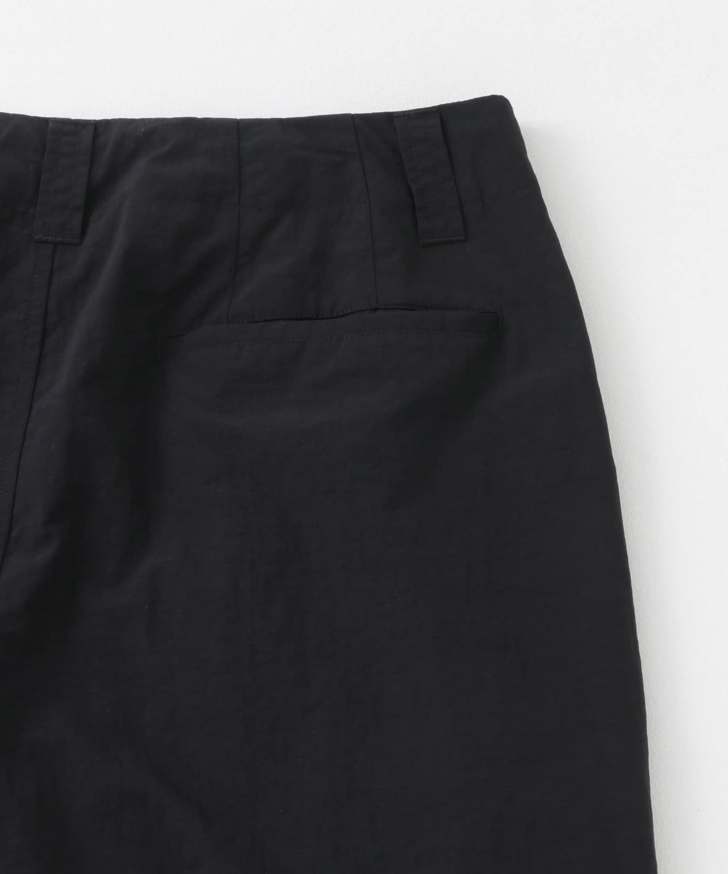 『わたべ×SOP』ナイロンフレアワイドパンツ BLACK M