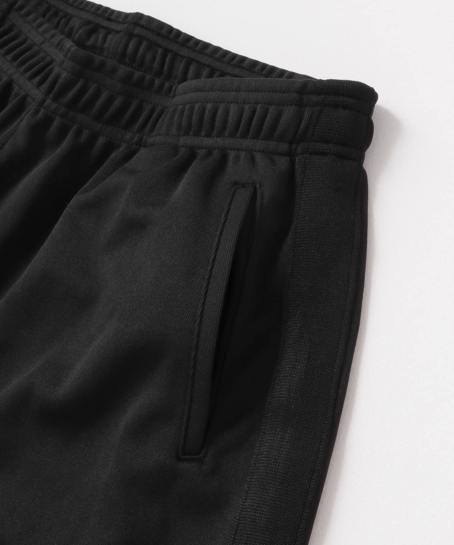 ジャージラインワイドパンツ BLK×BLK M