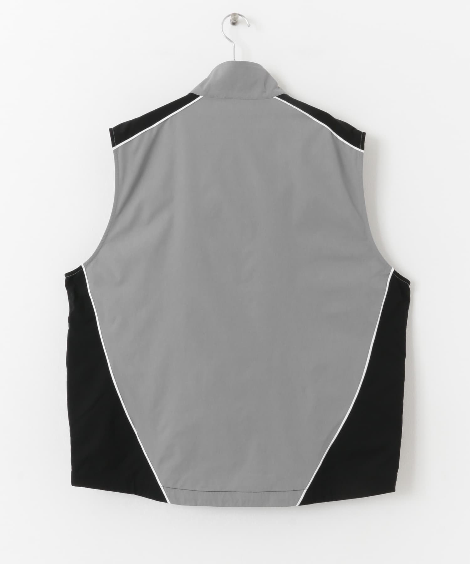 『セットアップ対応』 ブロックドトラックベスト GRY×BLK M