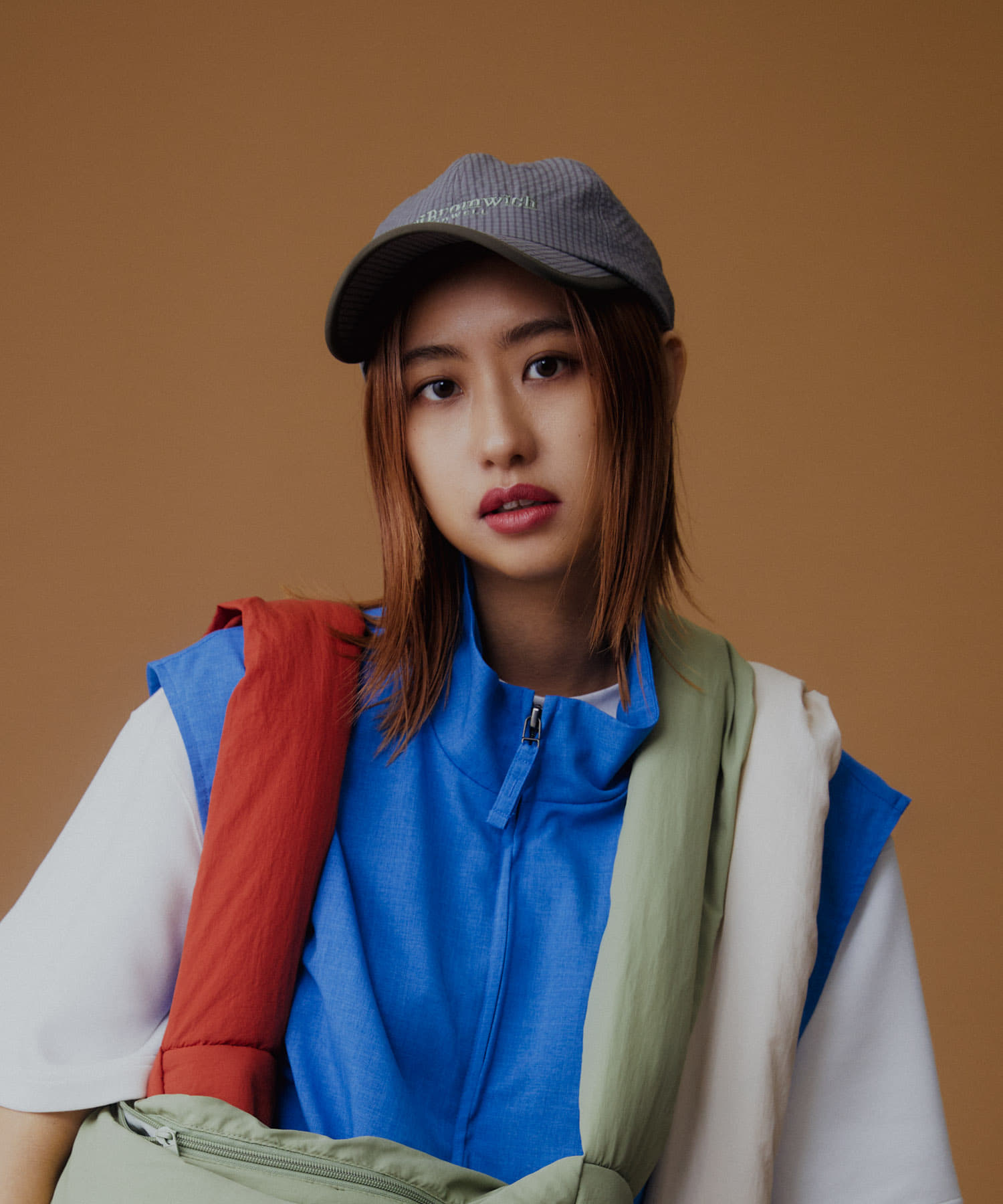 グラフィックロゴシシュウキャップ BROWN one