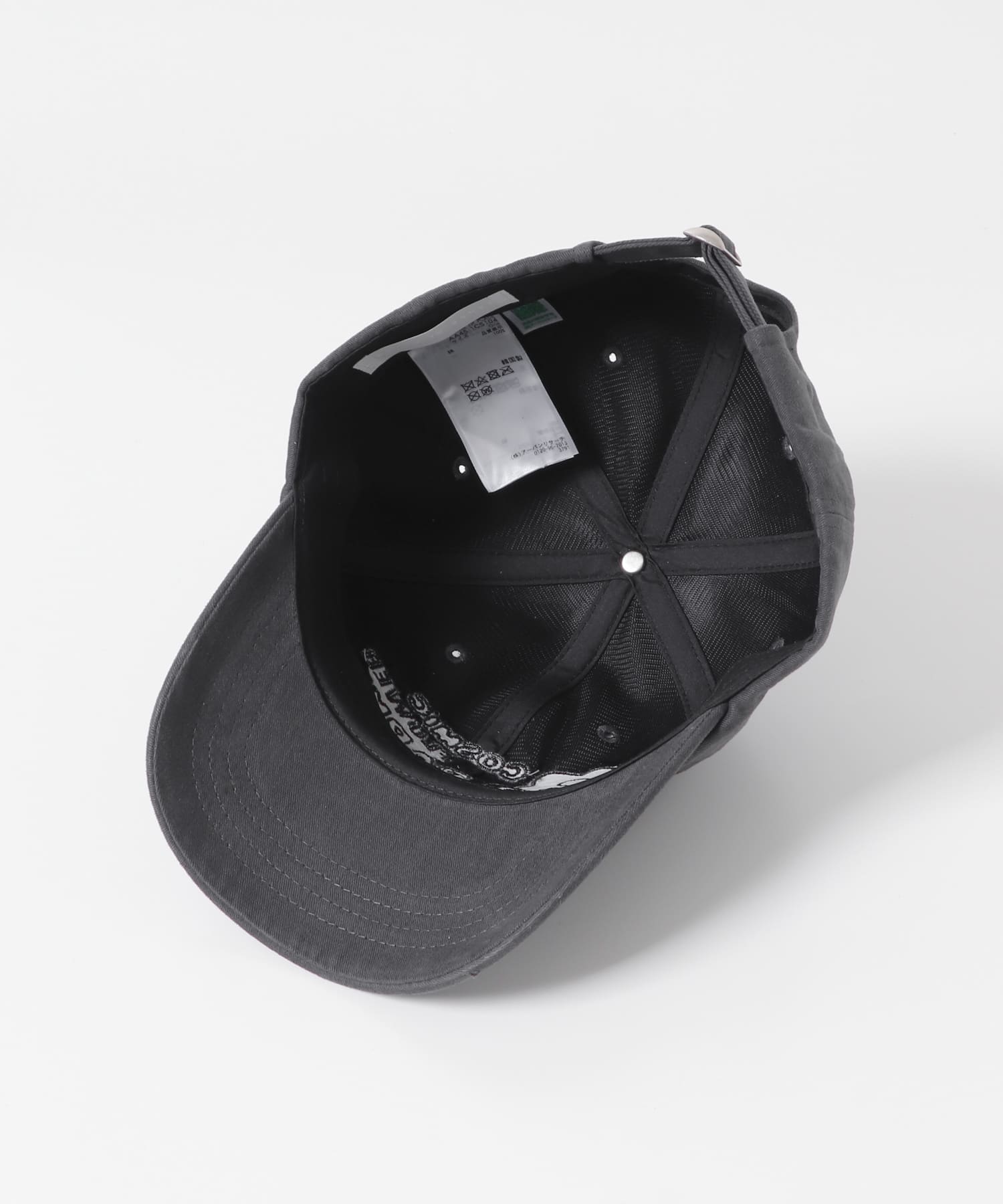 ポップアートフラワーロゴシシュウキャップA CHARCOAL one