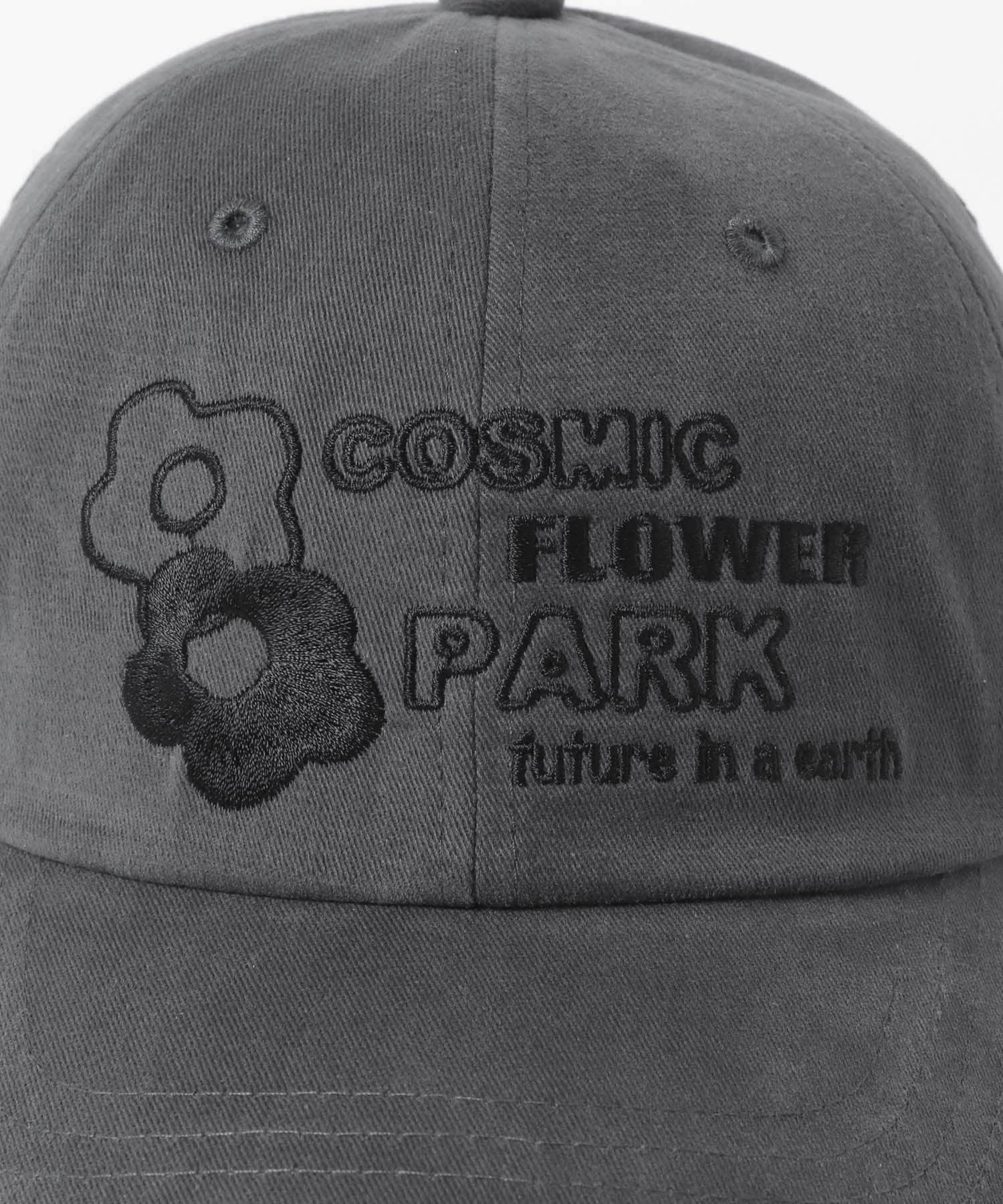 ポップアートフラワーロゴシシュウキャップA CHARCOAL one