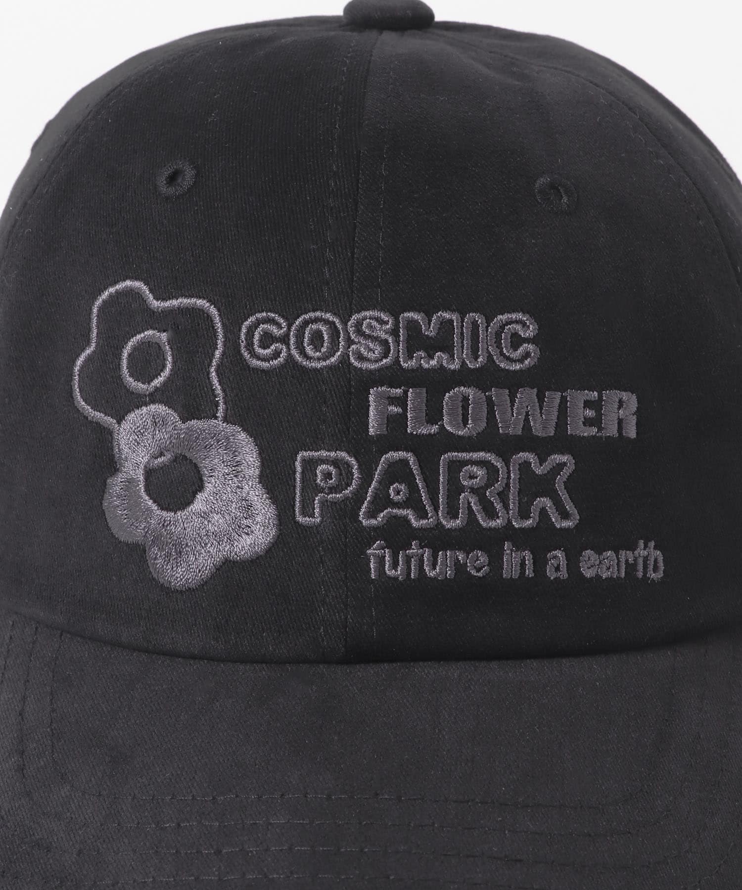 ポップアートフラワーロゴシシュウキャップA BLACK one
