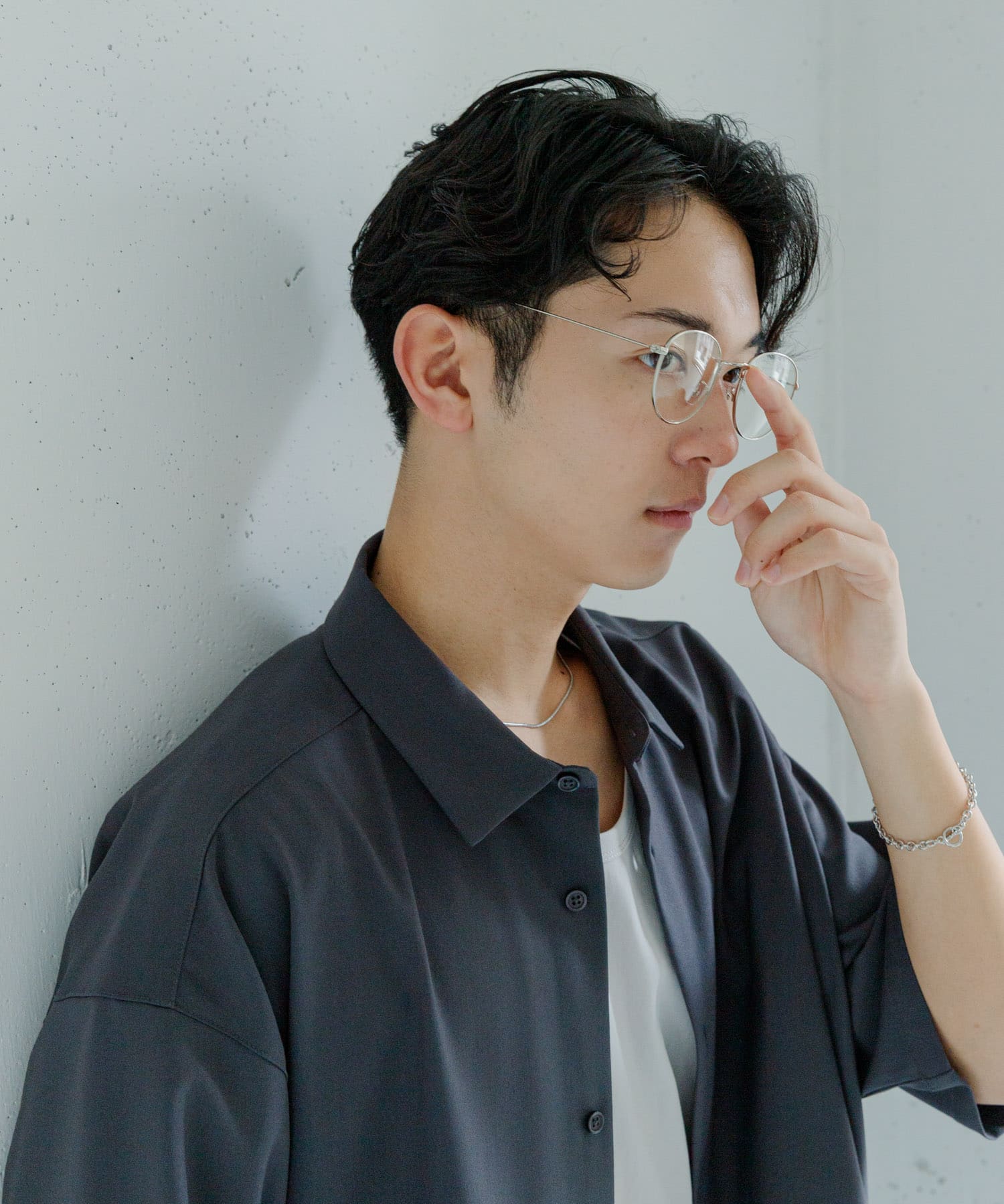 『ユニセックス』メタルフレームボストンサングラス CLEAR one