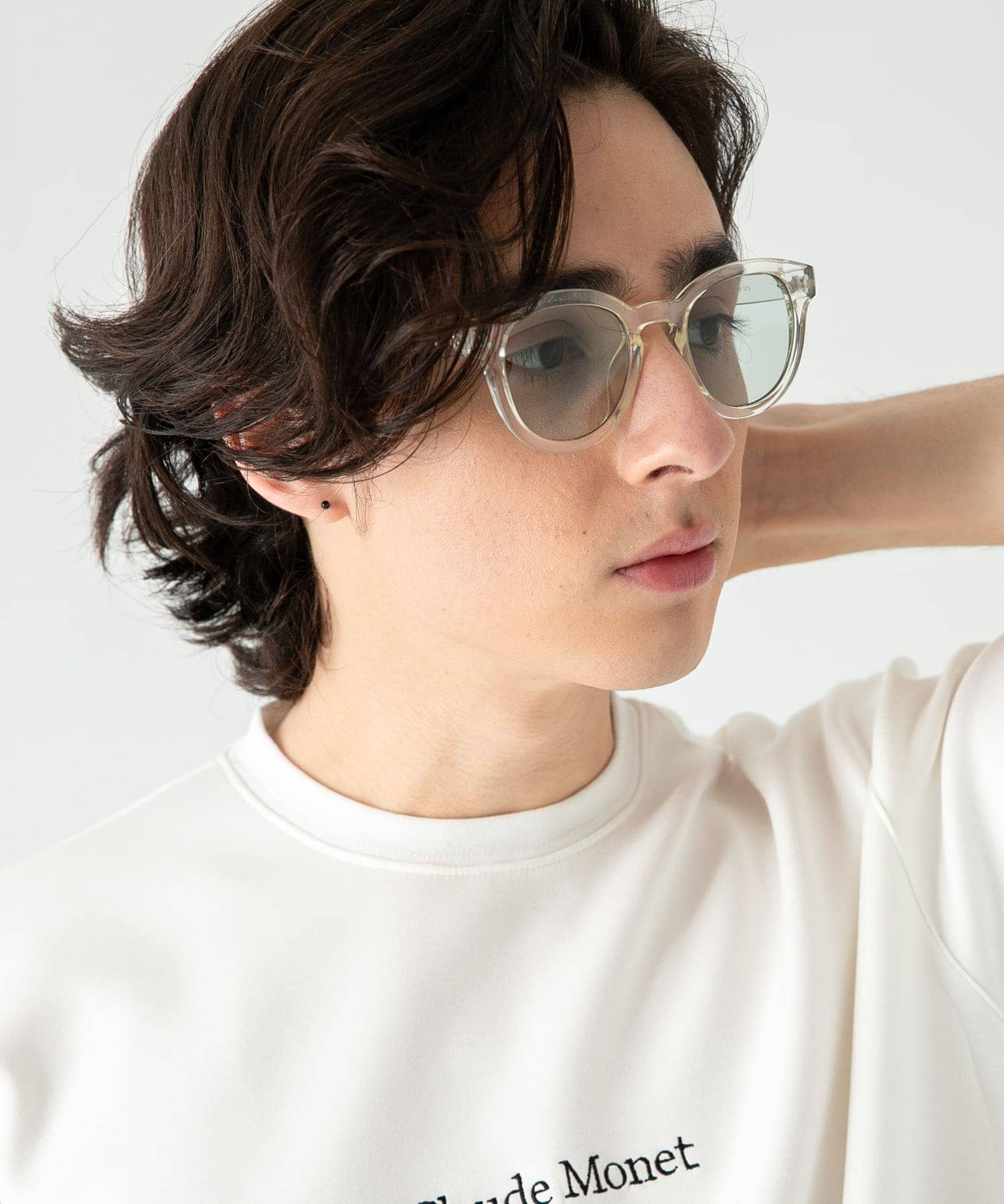『ユニセックス』ボストンサングラス YELLOW one