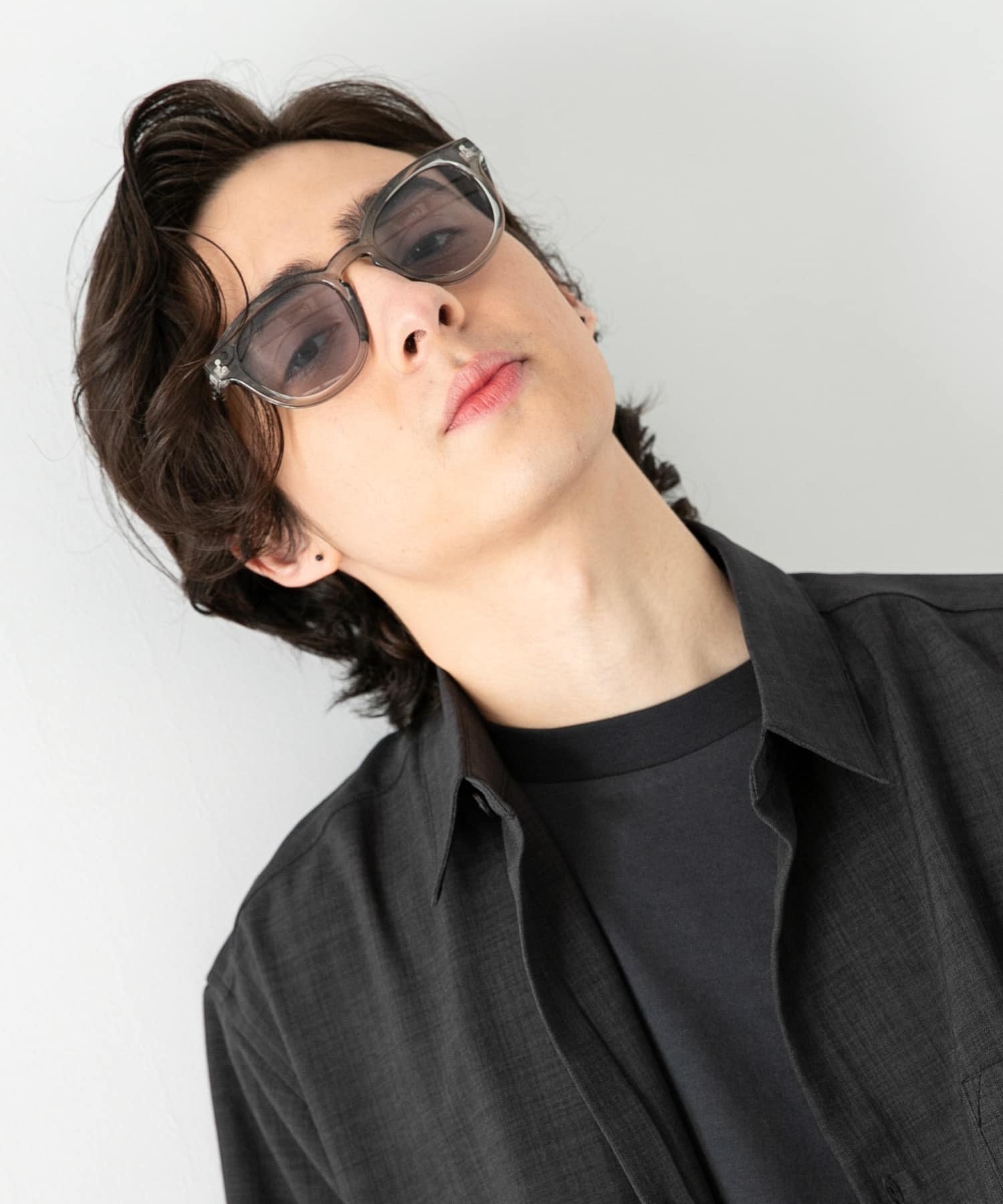 『ユニセックス』ボストンサングラス GRAY one