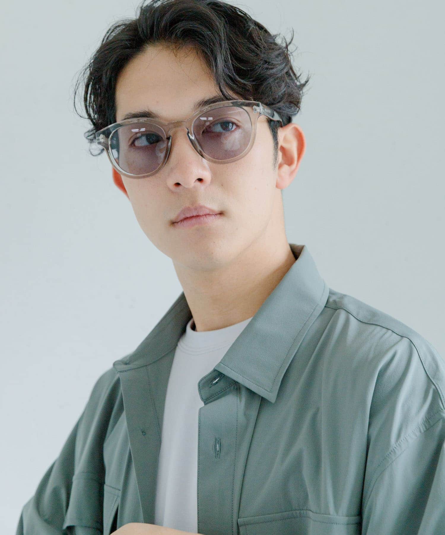 『ユニセックス』ボストンサングラス GRAY one