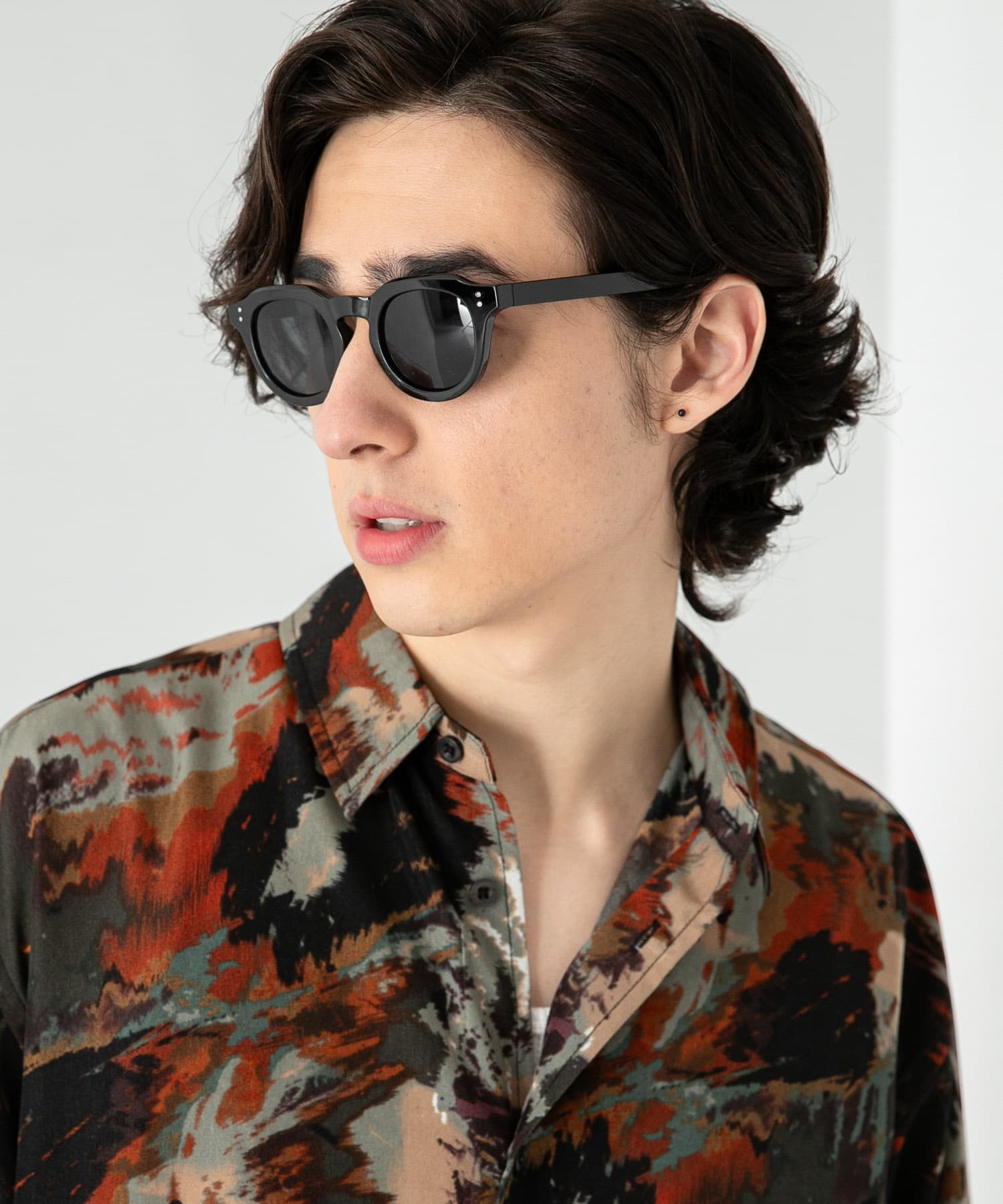 『ユニセックス』クラウンパントサングラス BLACK one